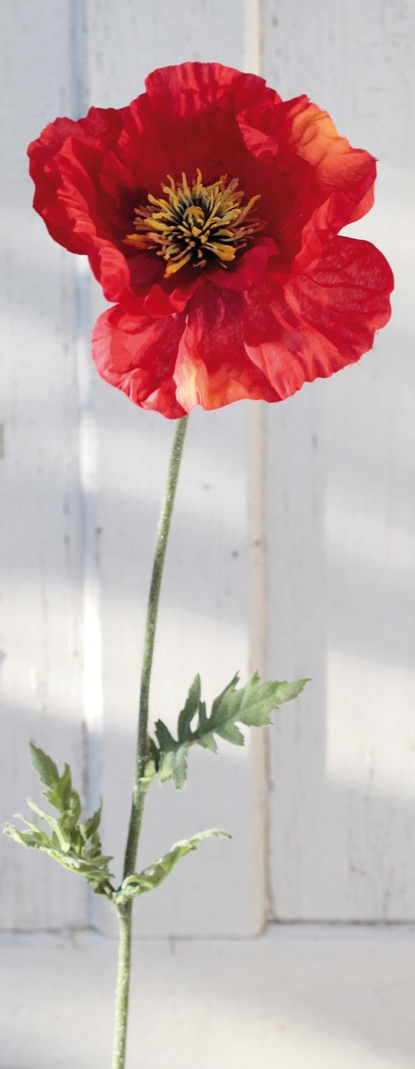Künstlicher Mohn, 76cm, rot