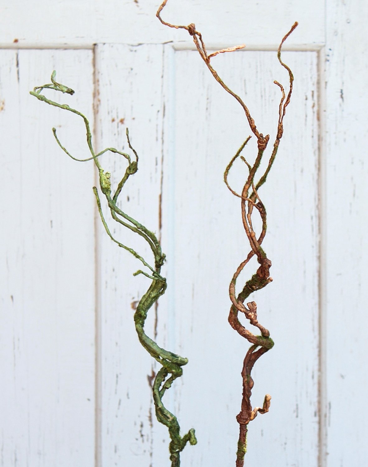 Artificial decorative twig 'curly', 76 cm, green