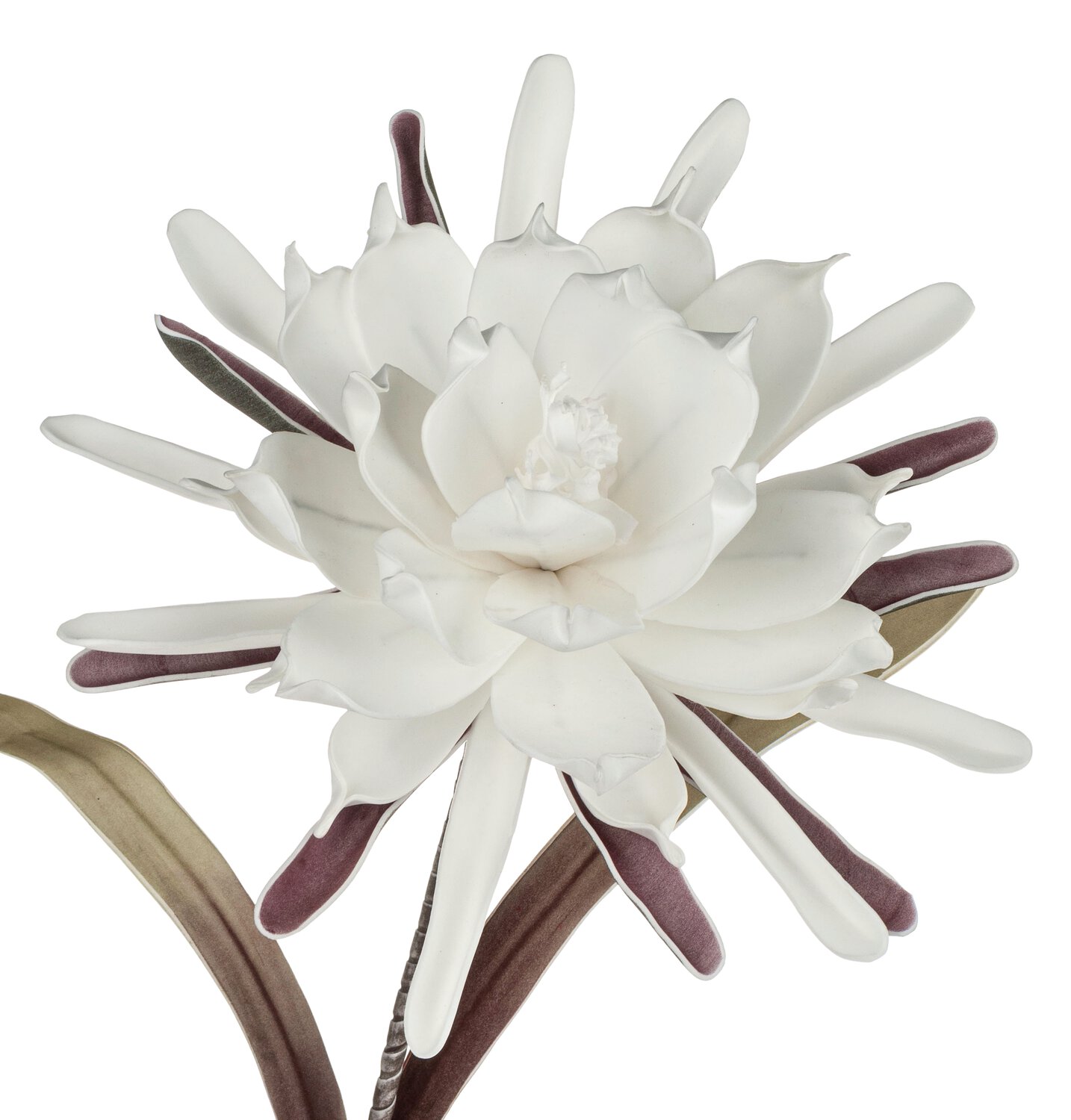 Deko Soft flower 'Kaktusblüte', 90 cm, pur weiß