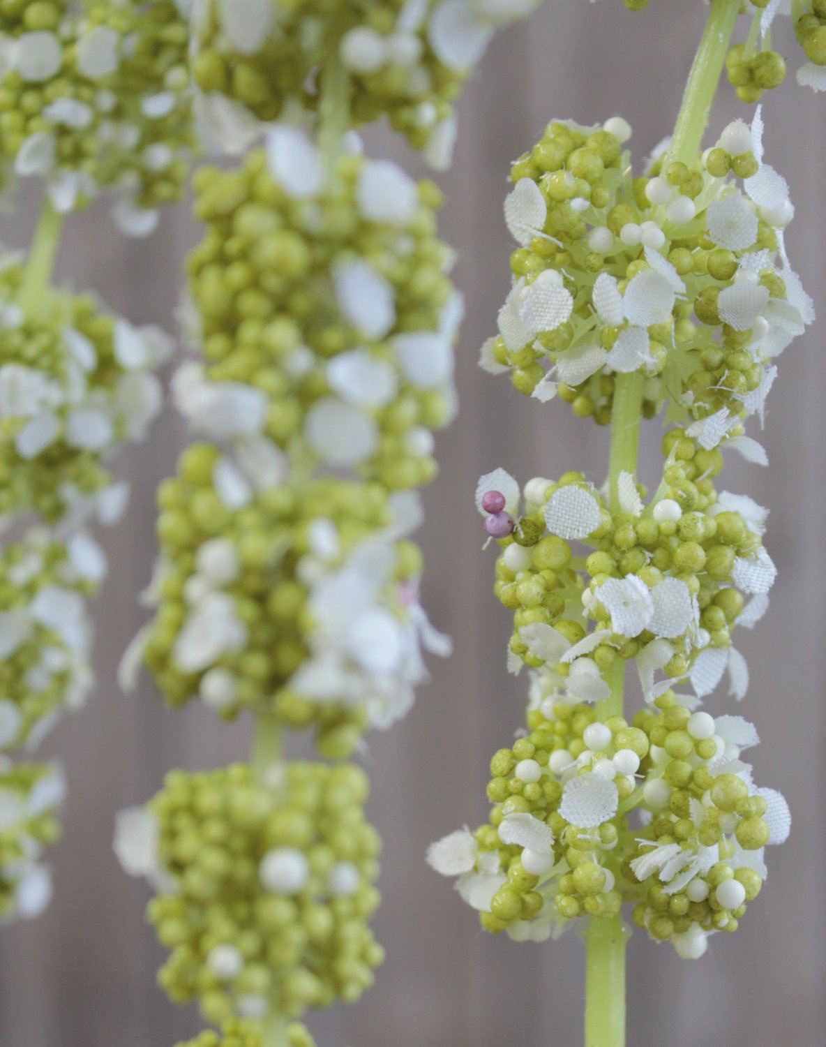 Ramo di amaranto artificiale, 70 cm (105 cm), verde-bianco