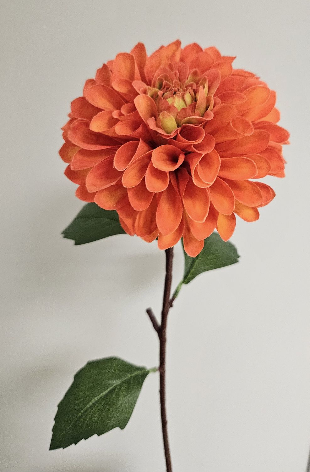 Künstliche Dahlie, 57 cm, Soft Feel, orange