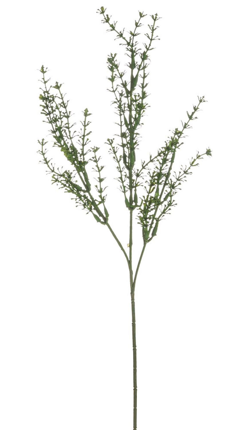 Künstlicher Graszweig, 3-fach, 67cm, grün-weiß Künstlicher Graszweig, 3-fach, 67cm, grün-weiß