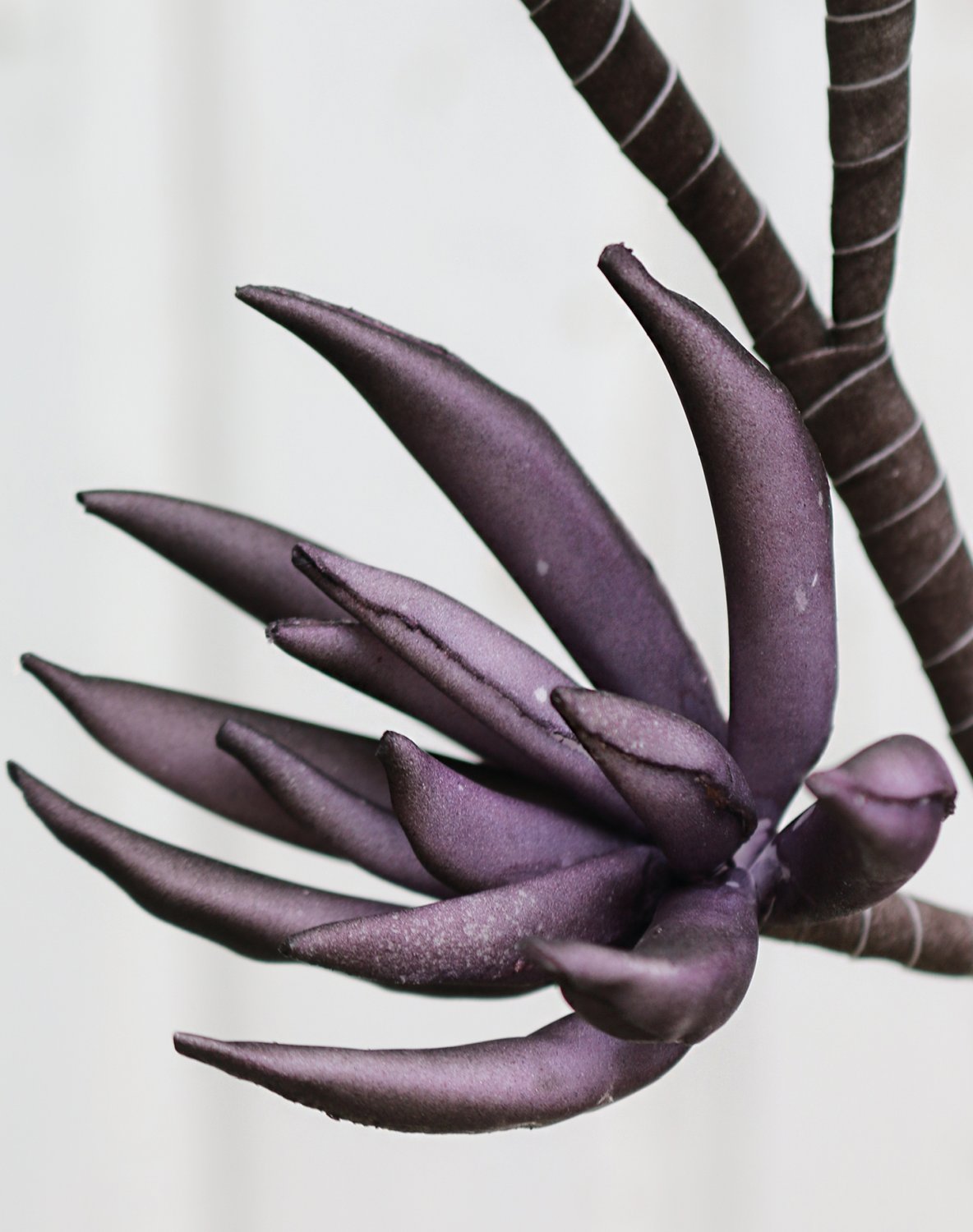 Artificial soft flower 'exotic', 110 cm, dark violet