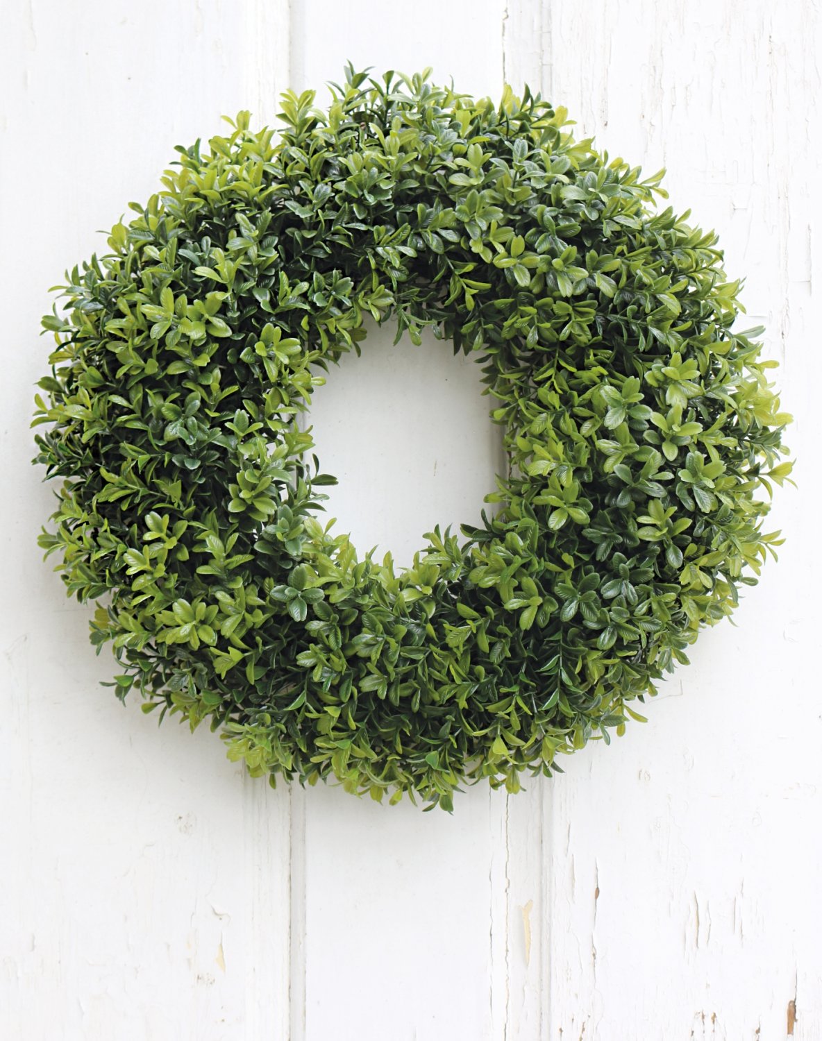 Fake box tree wreath, Ø 40 cm, green