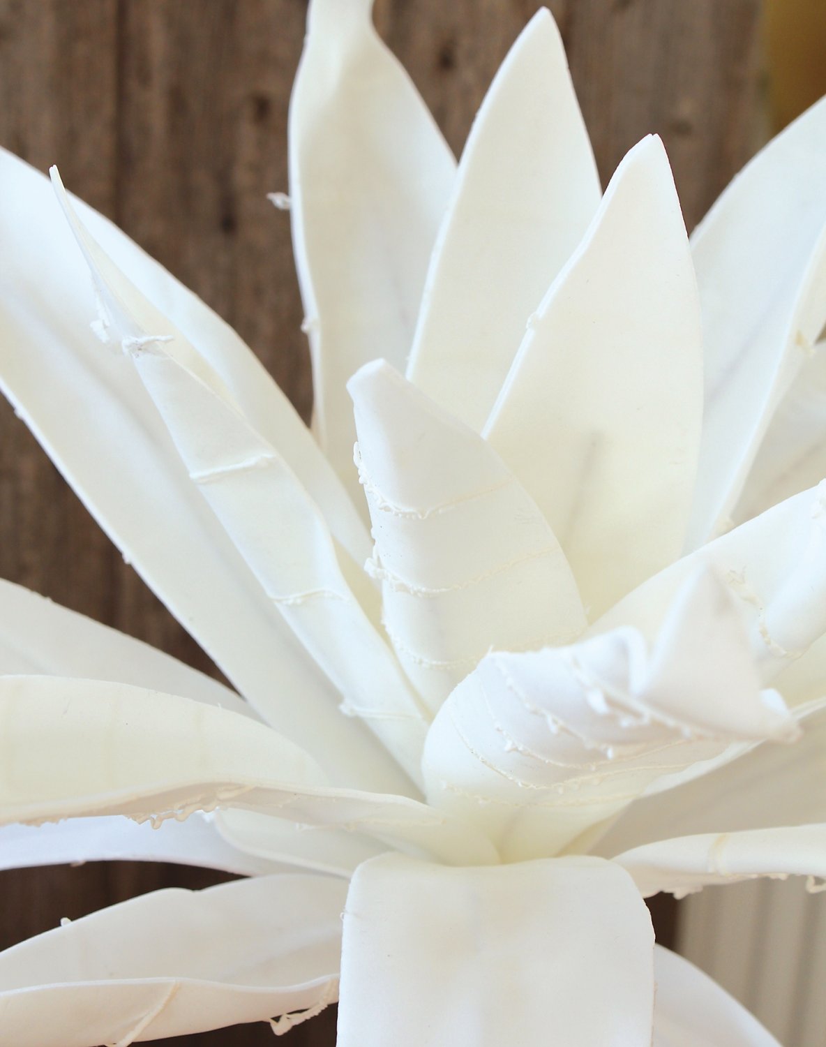 Künstliche Soft flower 'Aloe', 90 cm, pur weiß
