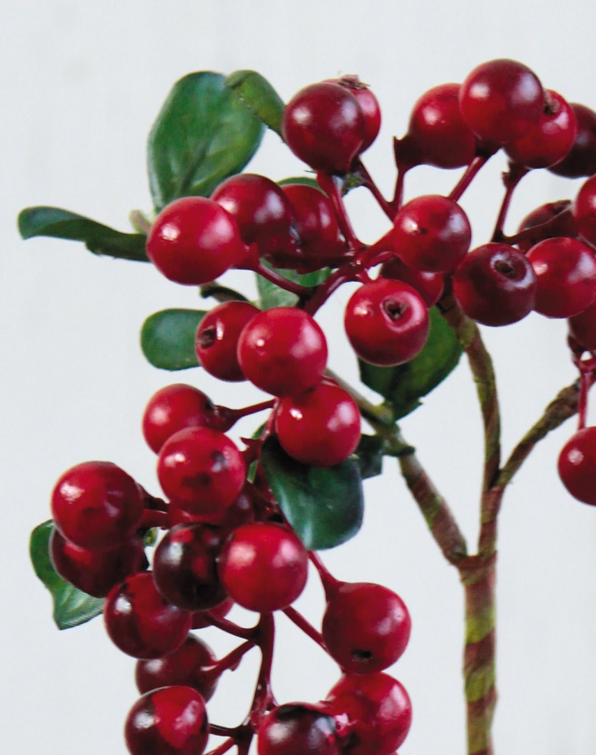 Faux berry stem, 35 cm, red