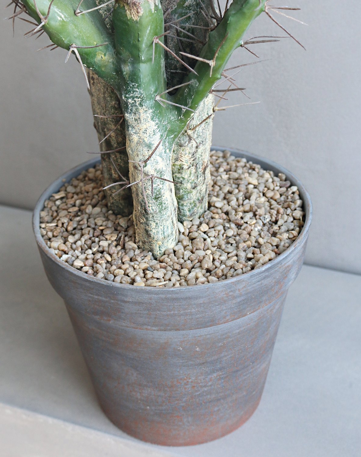 Artificial cactus prickly pear, potted, 130 cm, green