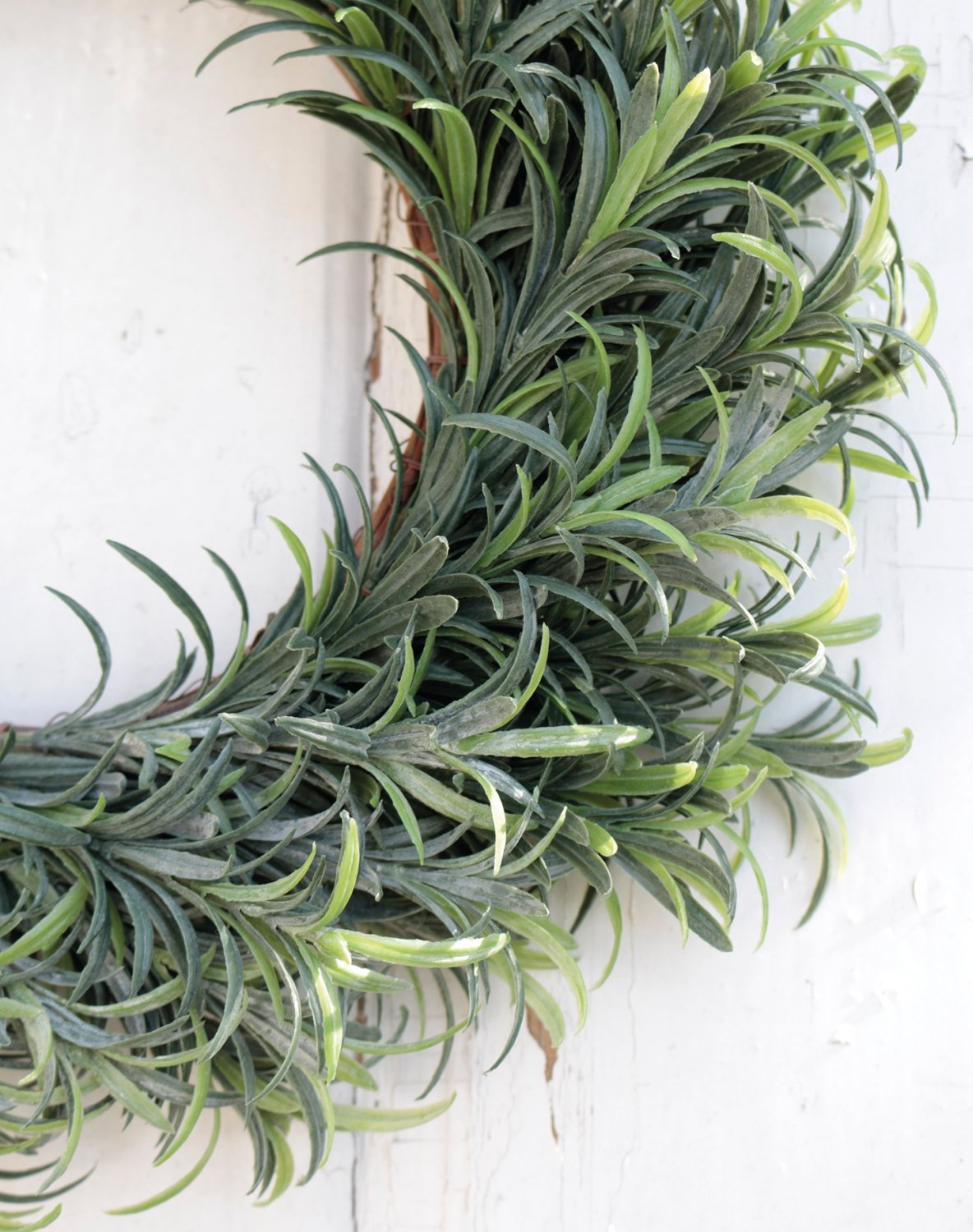 Faux rosemary wreath, Ø 35 cm, green