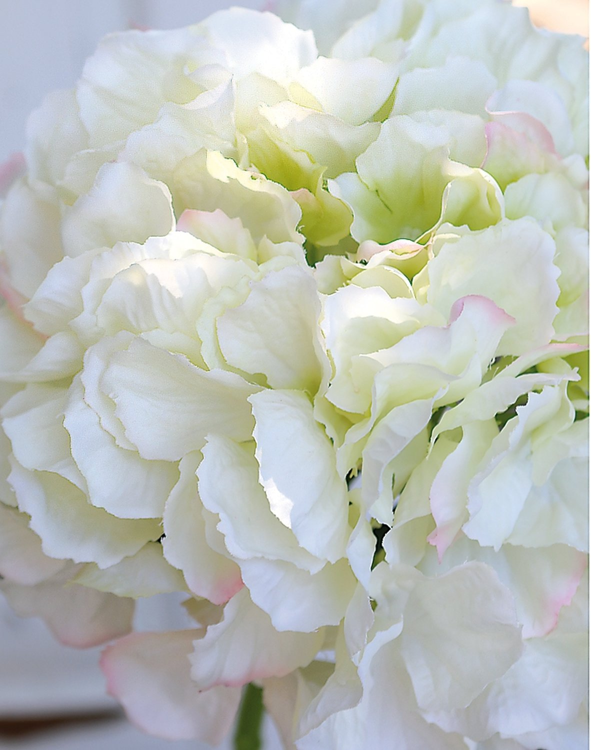 Silk hydrangea, 40 cm, white-green