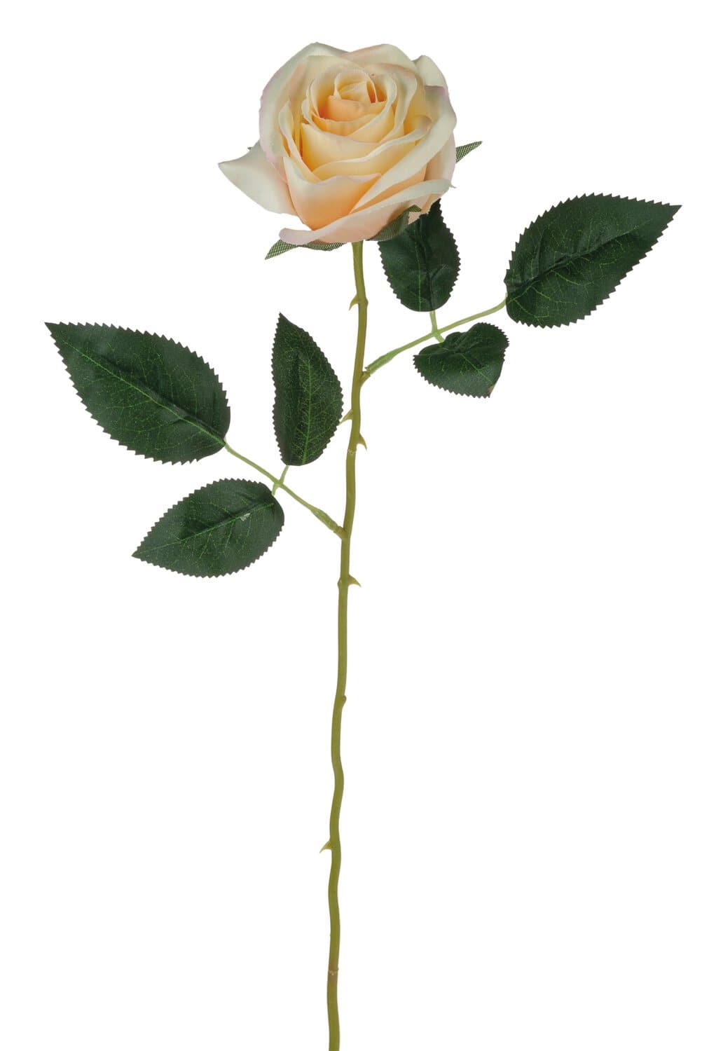 Deko Rose, 55 cm, Ø 7 cm, creme-aprikose