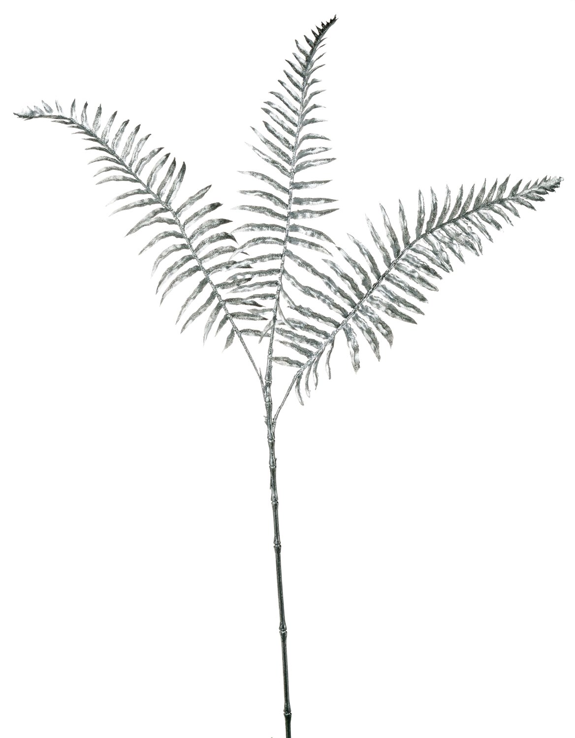Rama de helecho artificial, 68 cm, plata Rama de helecho artificial, 68 cm, plata