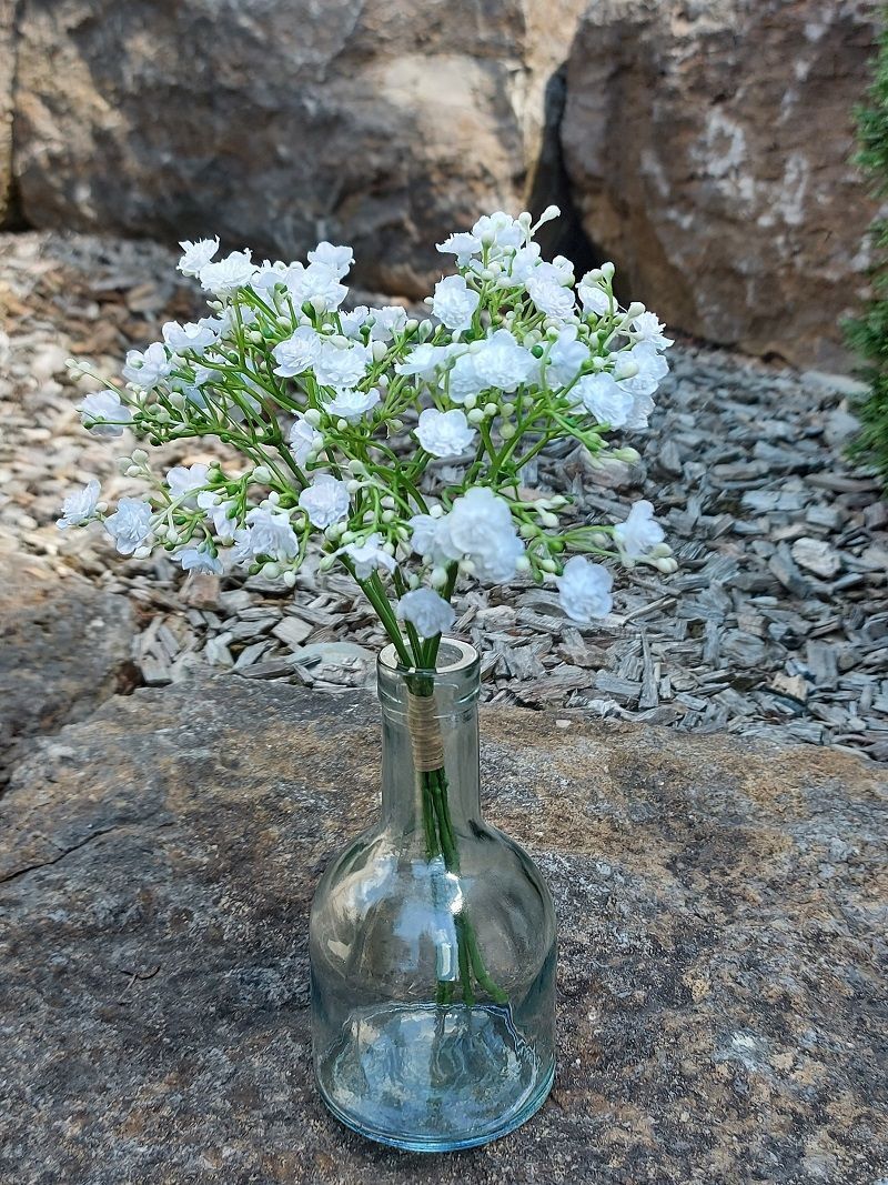 Künstliche Gypsophilia im Bund, 5-fach, 30 cm, creme-weiß