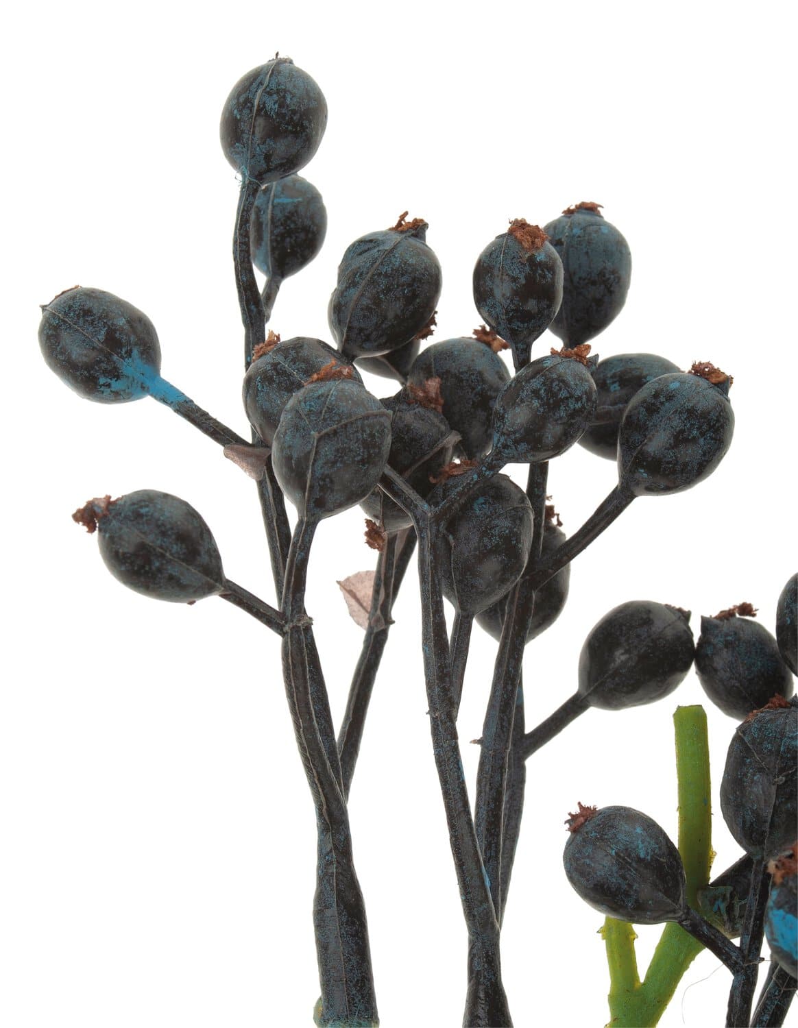 Artificial branch with berries, 40 cm, black