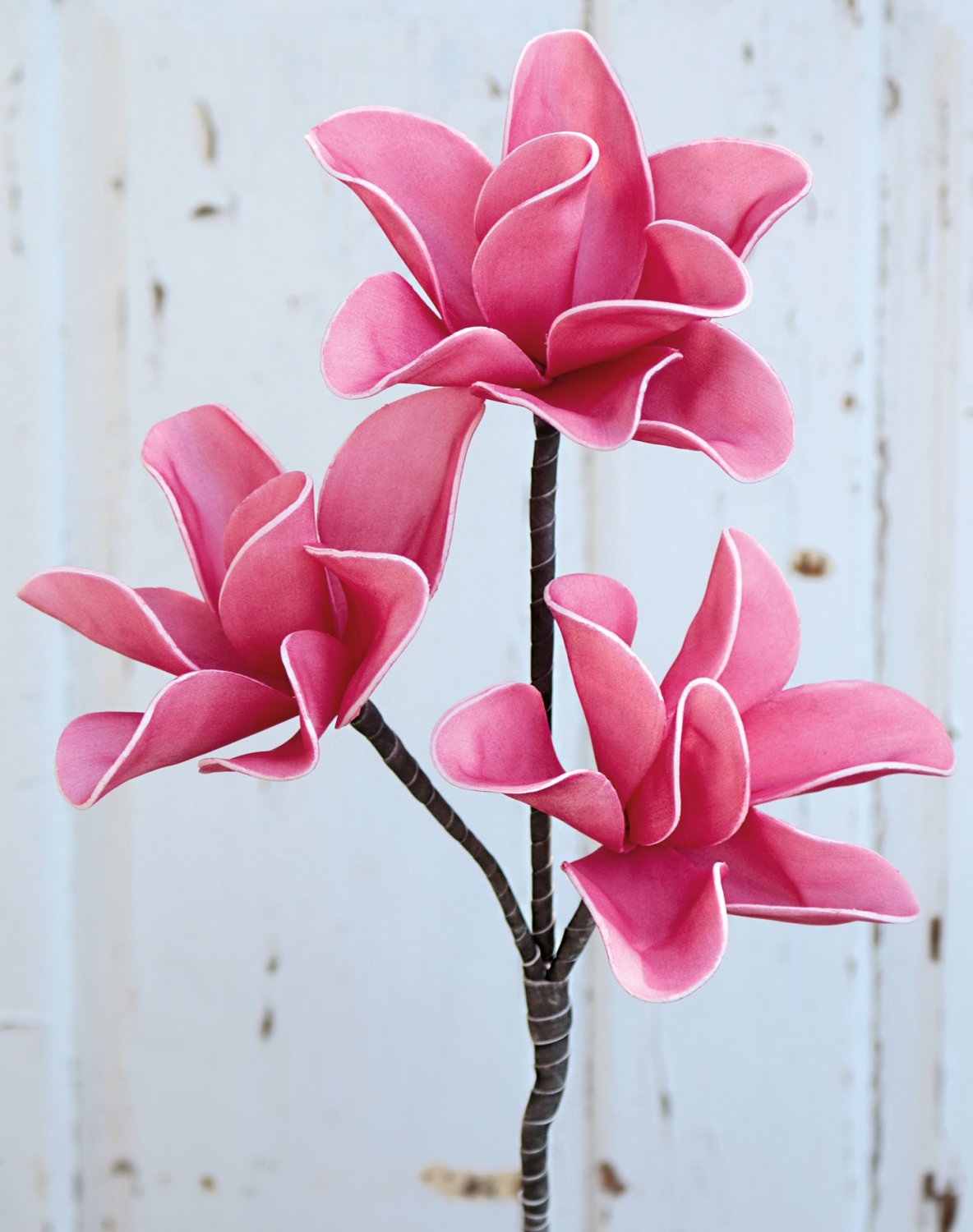 Artificial soft flower 'magnolia', 40 cm, pink