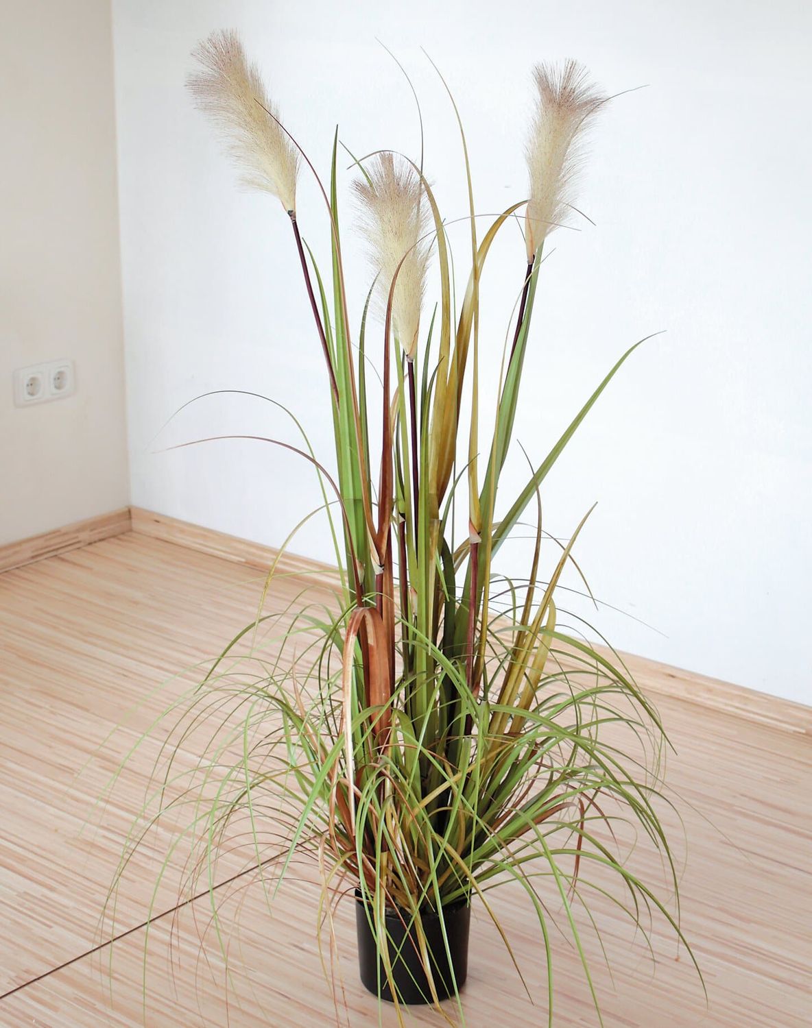 Artificial pampas grass, potted, 120 cm, green-brown Artificial pampas grass, potted, 120 cm, green-brown