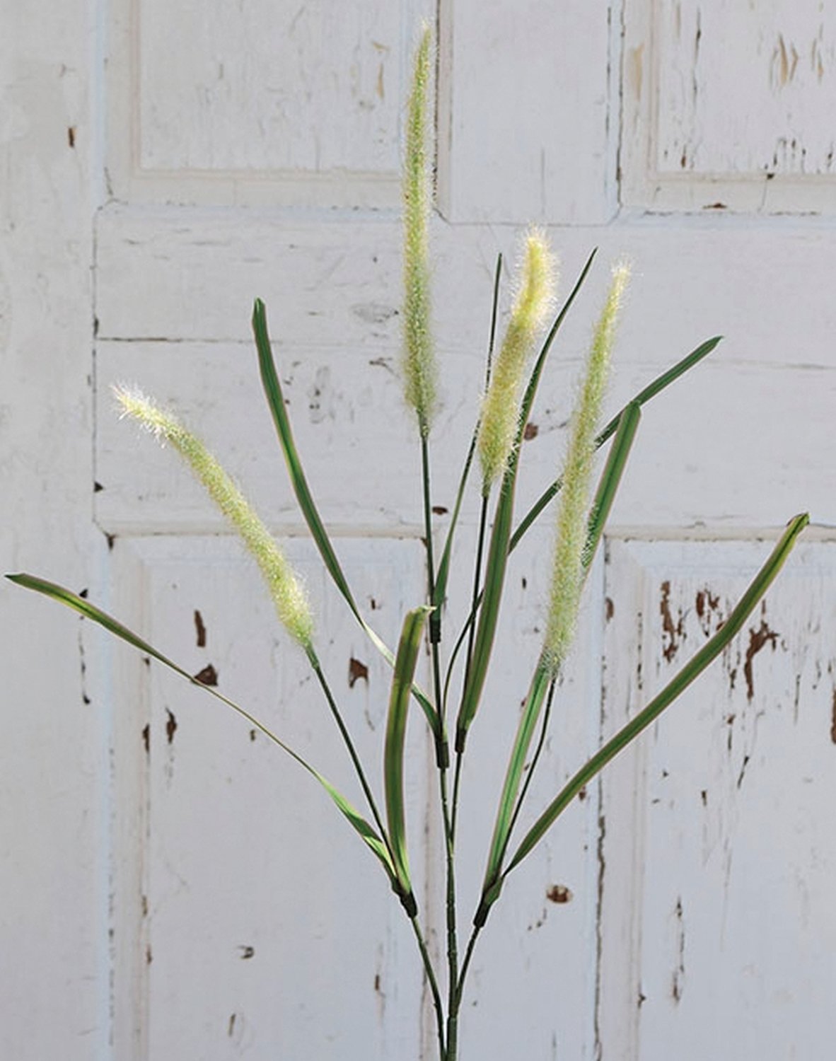 Künstliche Liriope, 4-fach, 95 cm, creme-grün