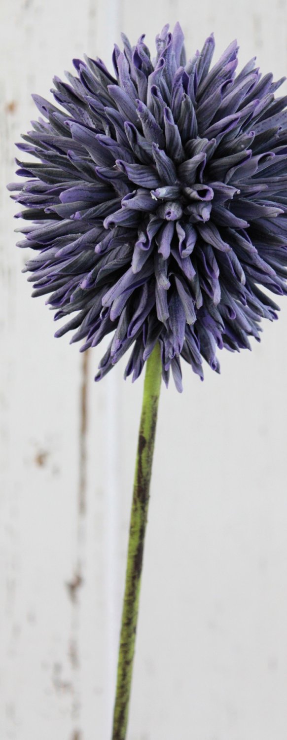 Artificial soft flower 'allium', 80 cm, dark violet