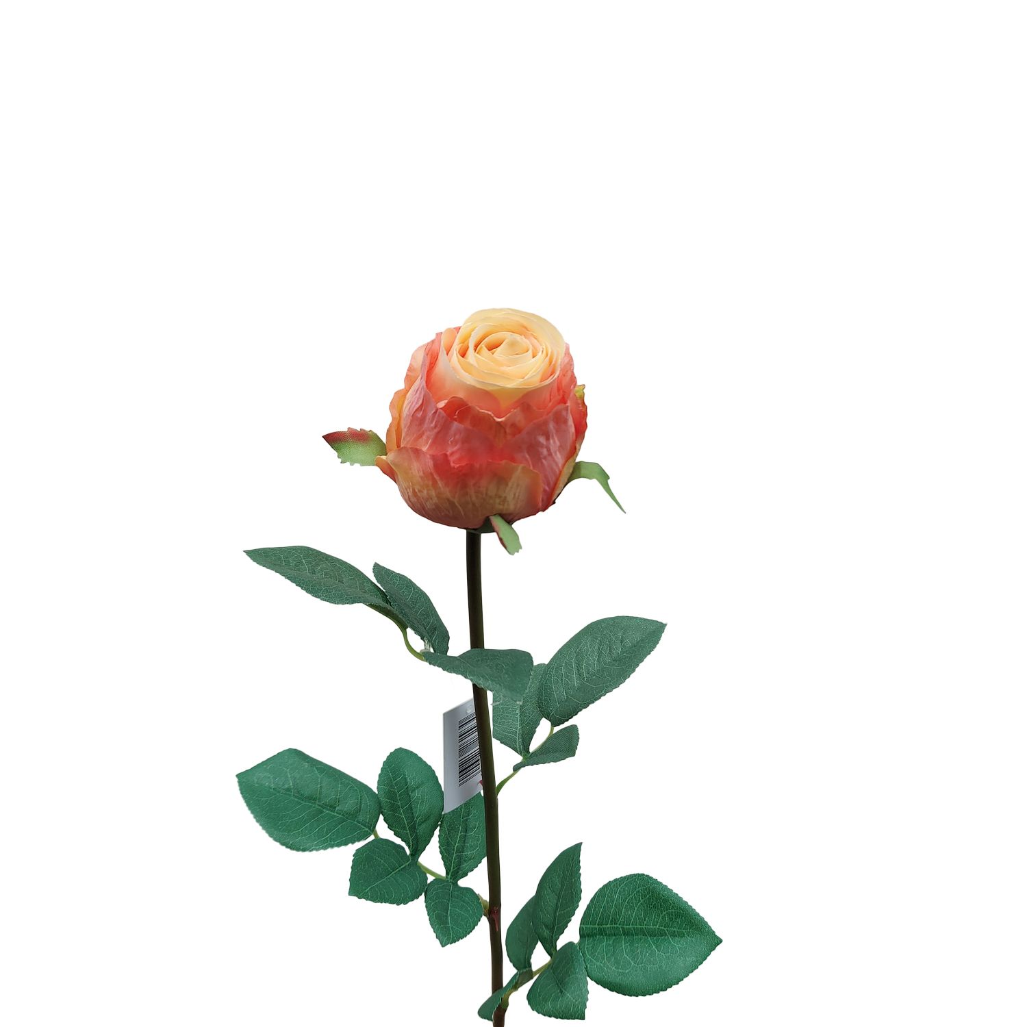 Rosa artificiale, 75 cm, albicocca