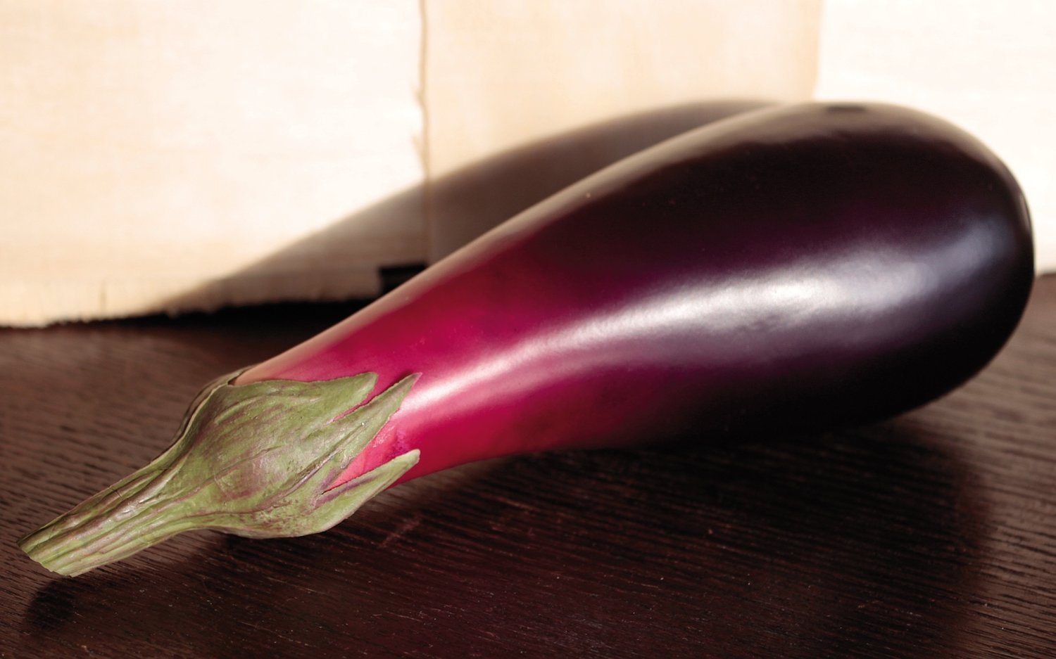 Künstliche Aubergine, 20 cm, pflaume