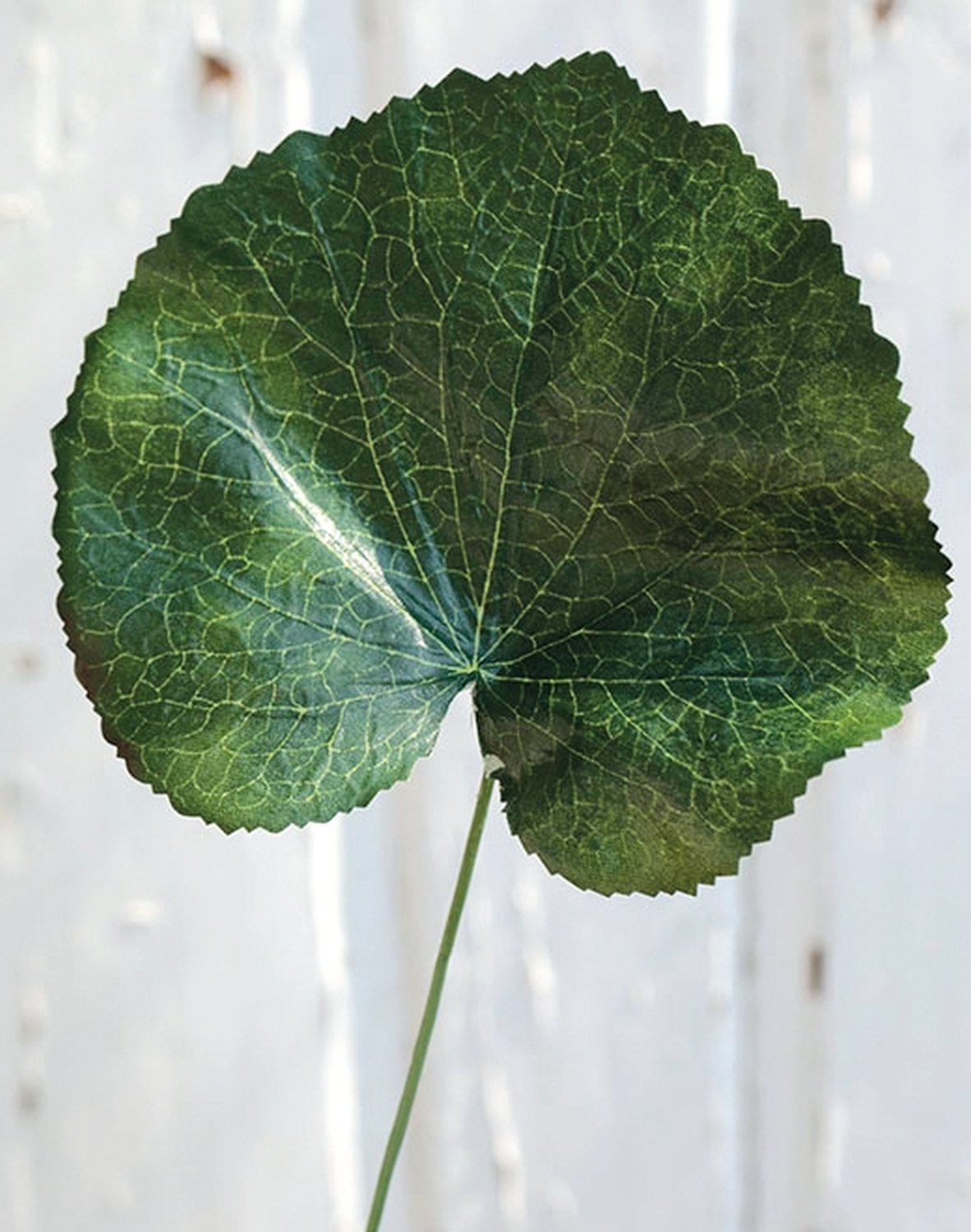 Plastic geranium leaf, 45 cm, green