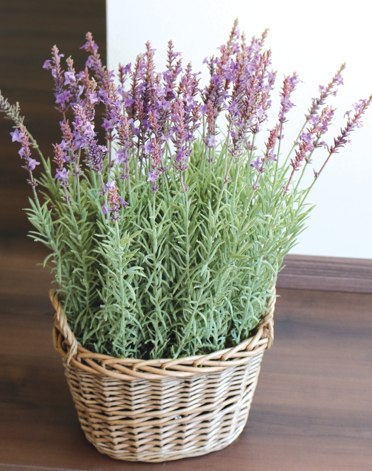 Künstlicher Lavendel im Korb, 55 cm, dunkelviolett