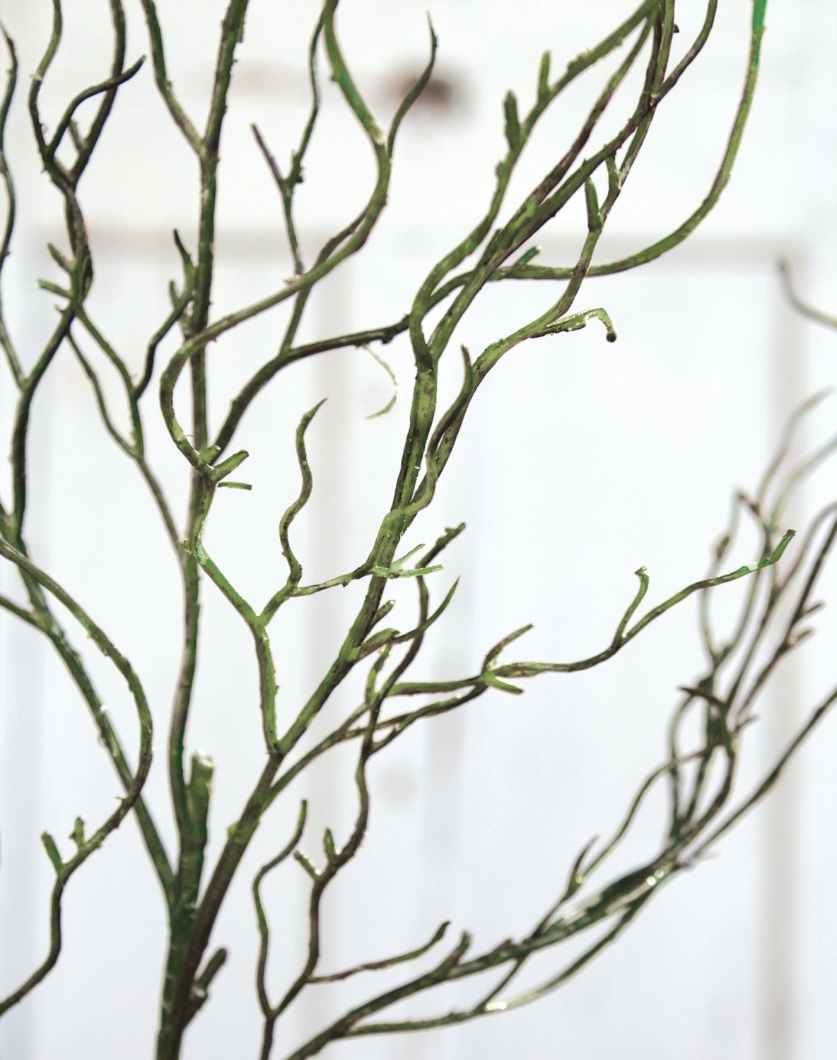 Plastic willow stem, 66 cm, green
