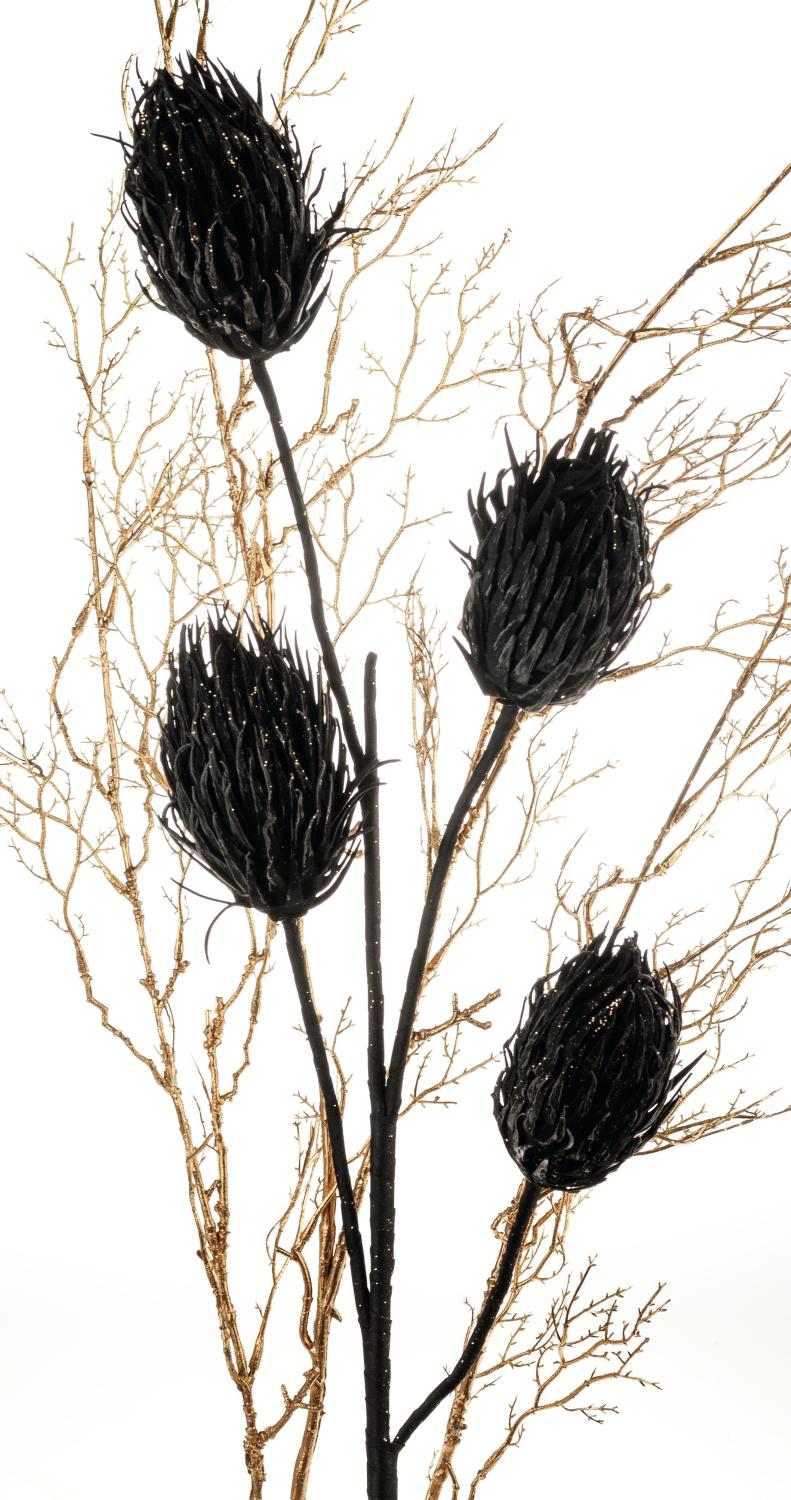 Deko Softflower 'Mistelzweig', 118 cm, schwarz