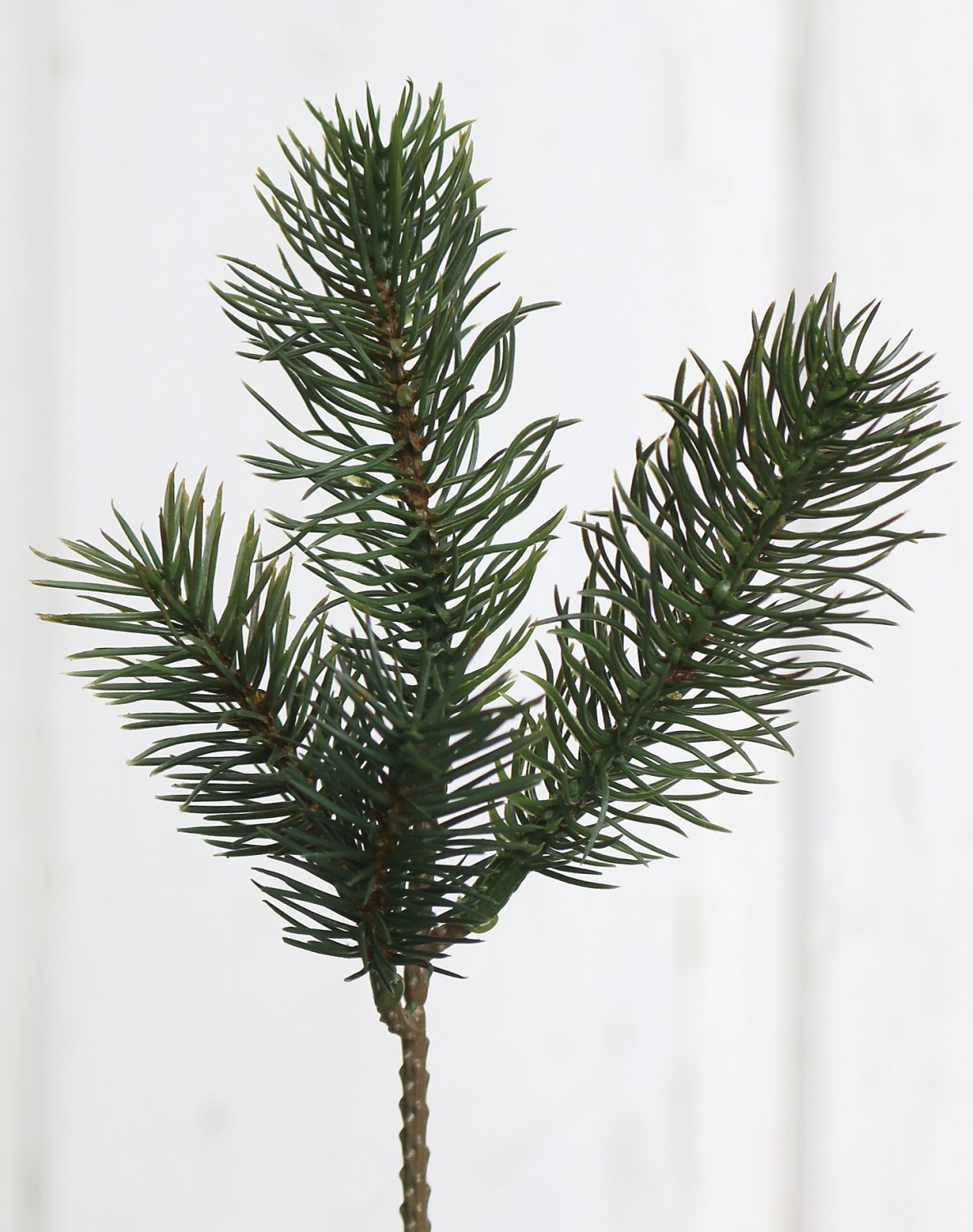 Fake fir branch, 23 cm, green