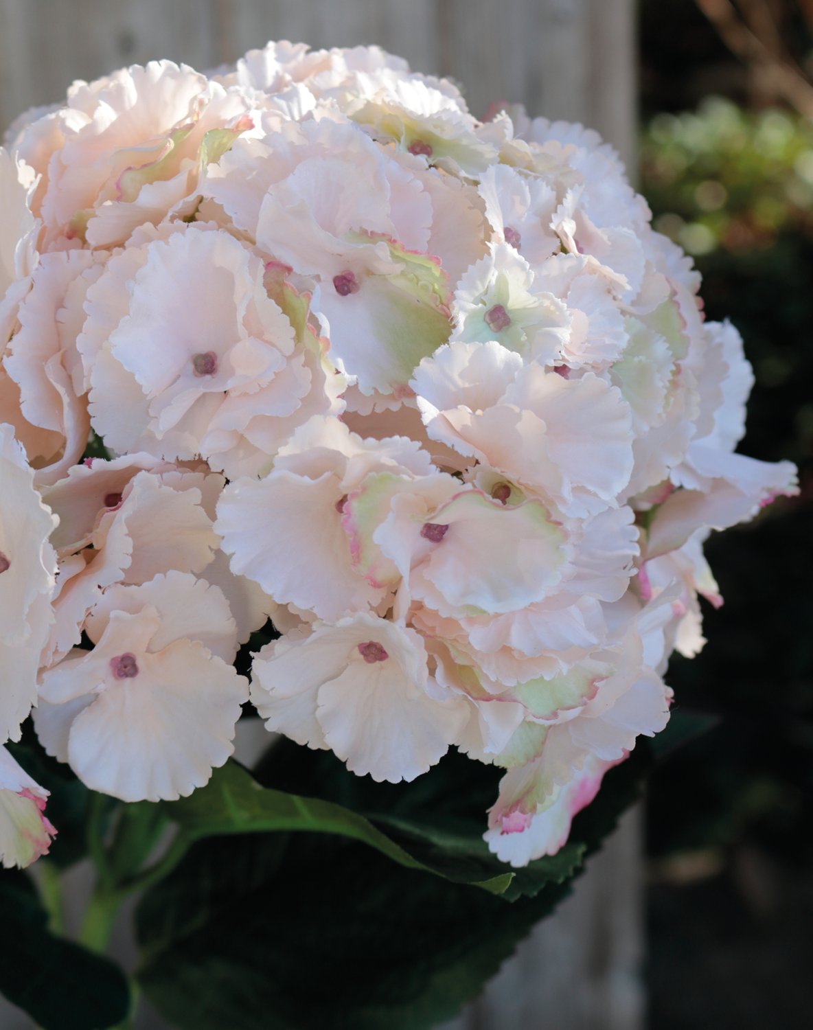 Hydrangea faux flower, 70 cm, antique-light pink