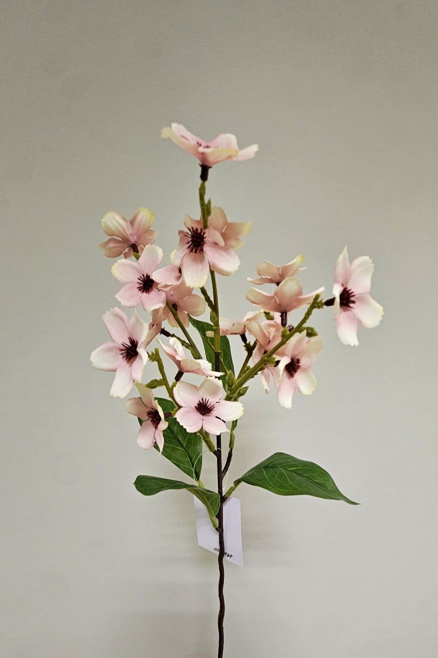 Artificial bergenia fowering branch, 46 cm, light pink