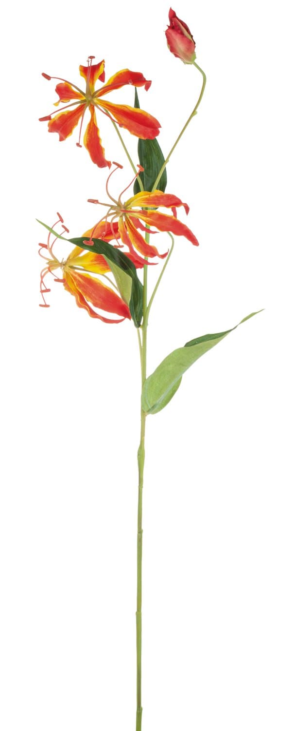 Künstliche Gloriosa Rothschildiana, 82 cm, orange