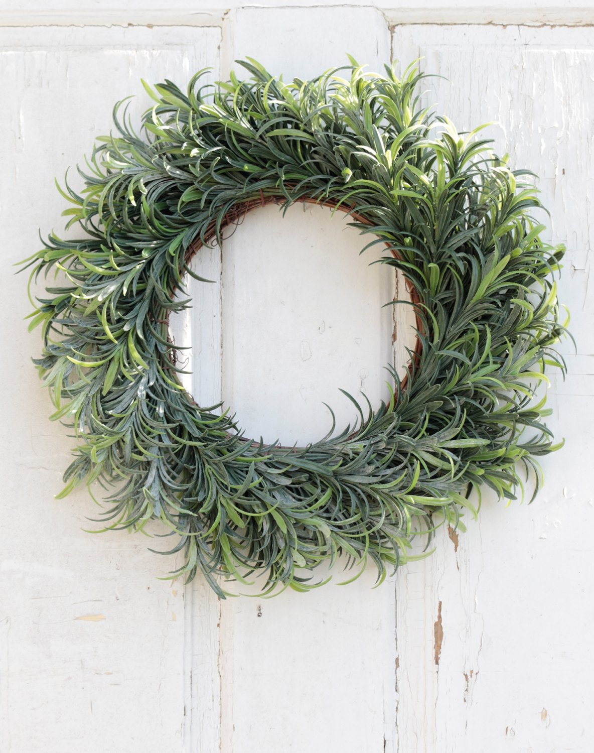 Faux rosemary wreath, Ø 35 cm, green