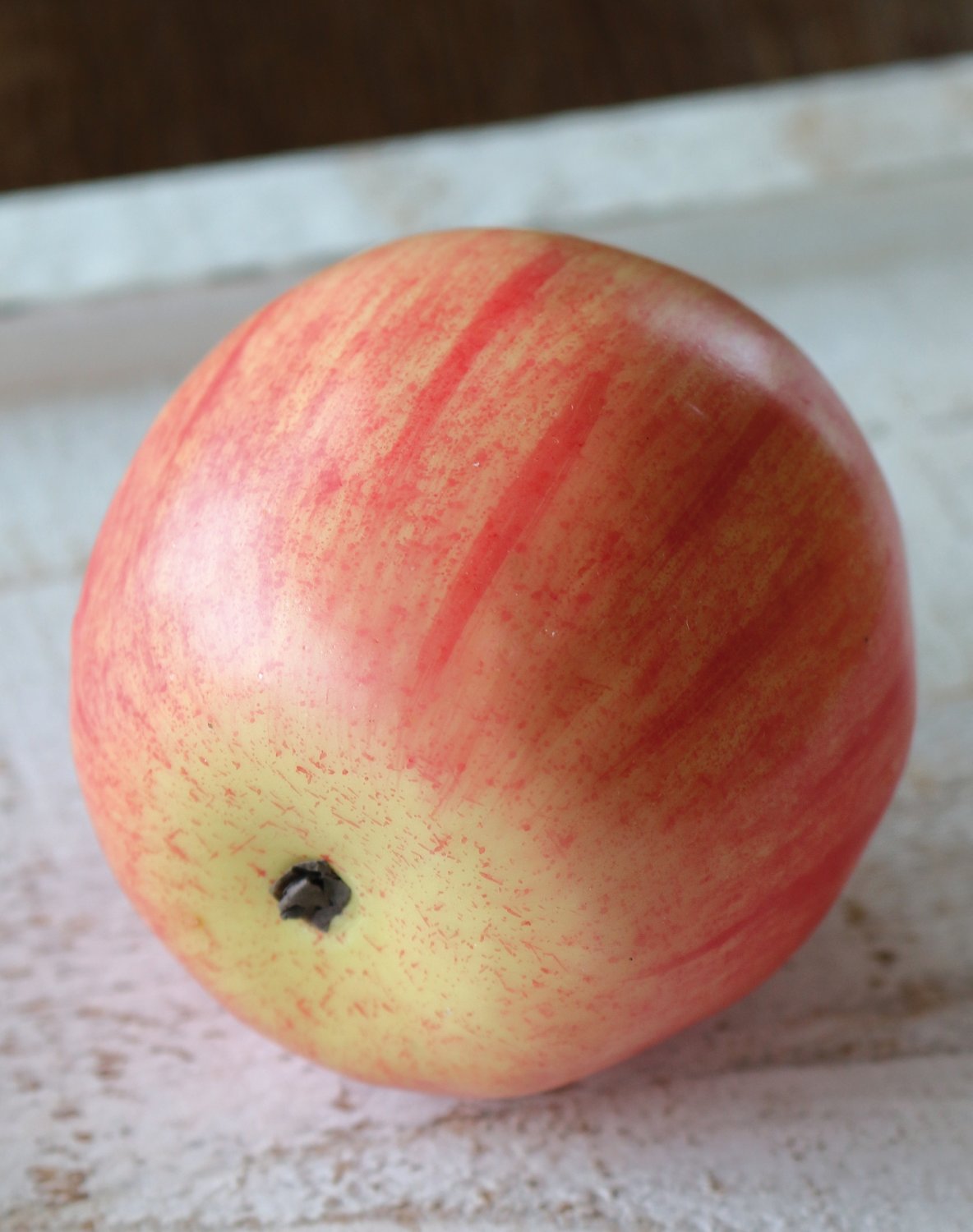 Künstlicher Apfel, 7 cm, rot-gelb