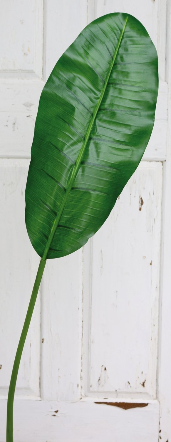 Künstliches Bananenblatt, 129 cm (Blatt 57 cm), grün