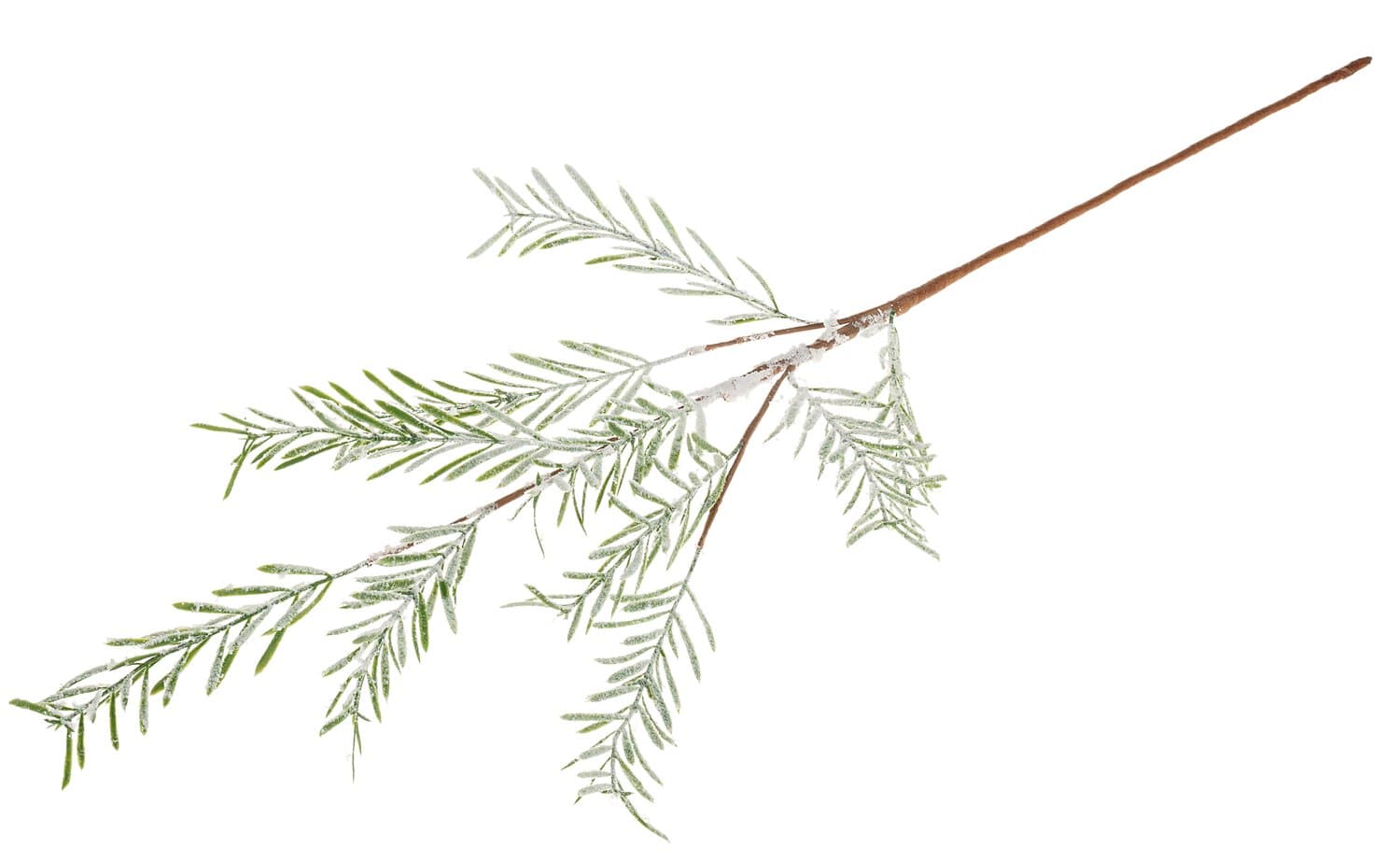 Decorative cypress branch with snow, 90 cm, green-white