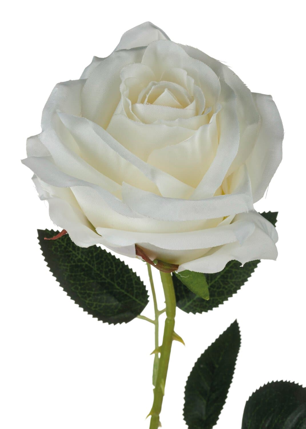 Künstliche Rose, 65 cm, Ø 9 cm, creme-weiß