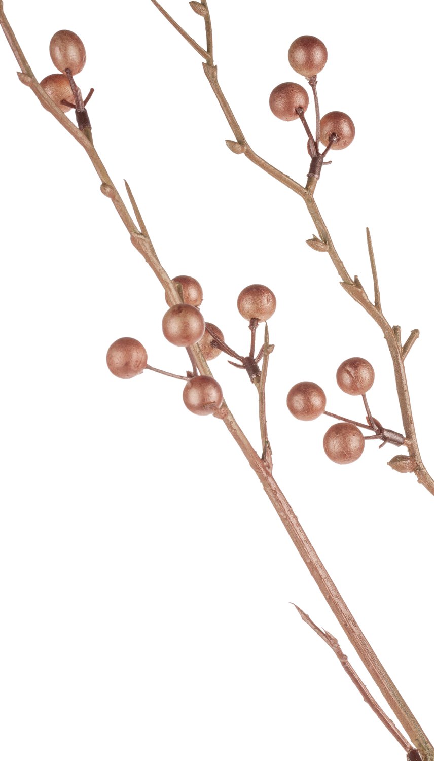 Artificial berry branch "Vintage", 99cm, champagne-camelie