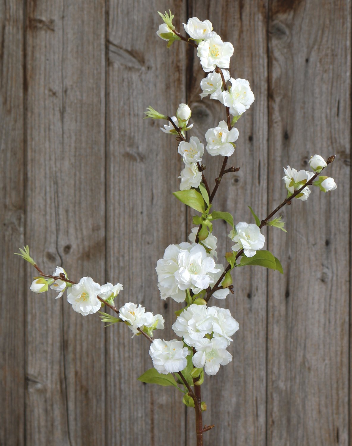 Fake cherry blossom branch, 88 cm, beige-white