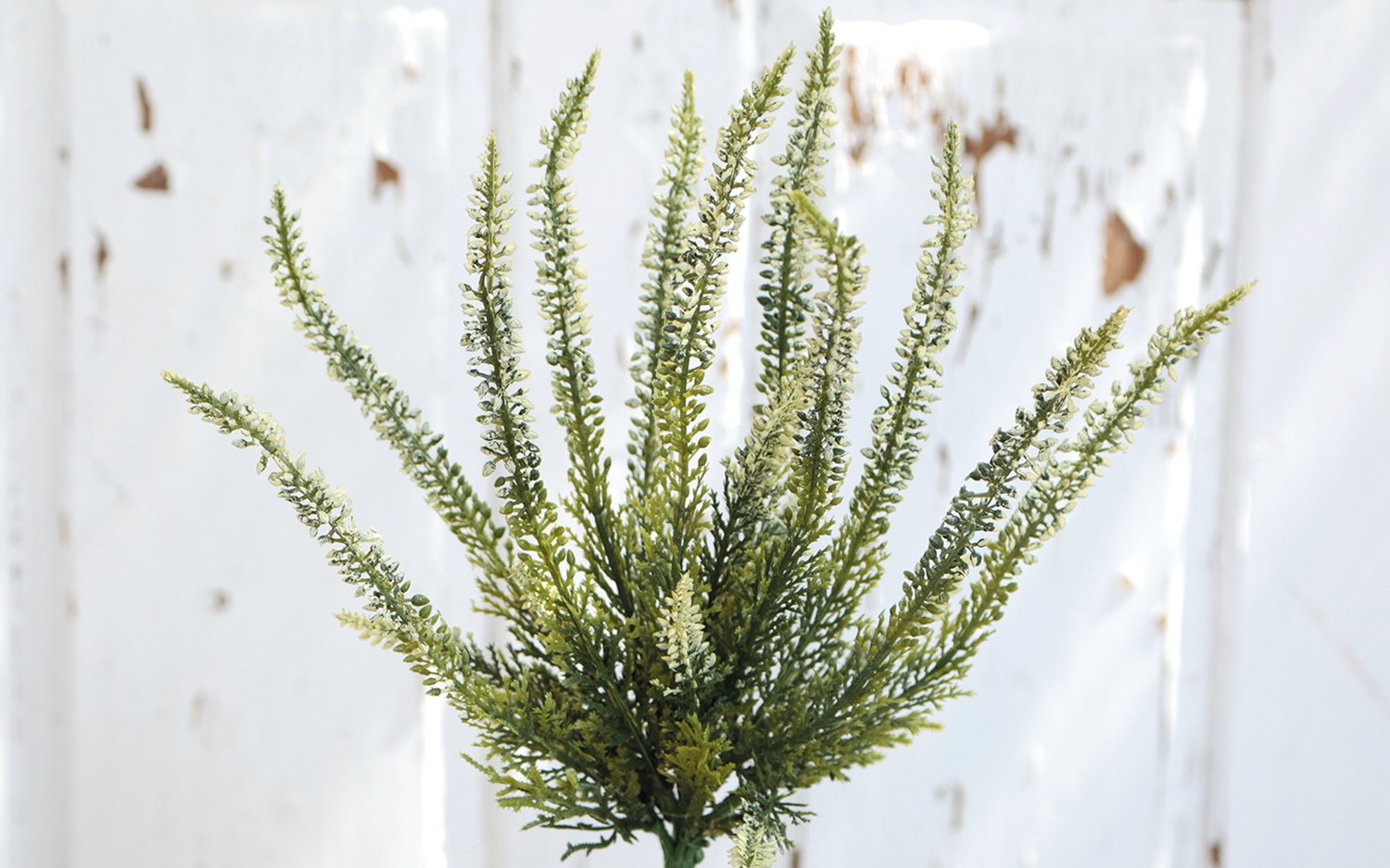 Künstlicher Erikabusch, 7fach, 32 cm, cremeweiß
