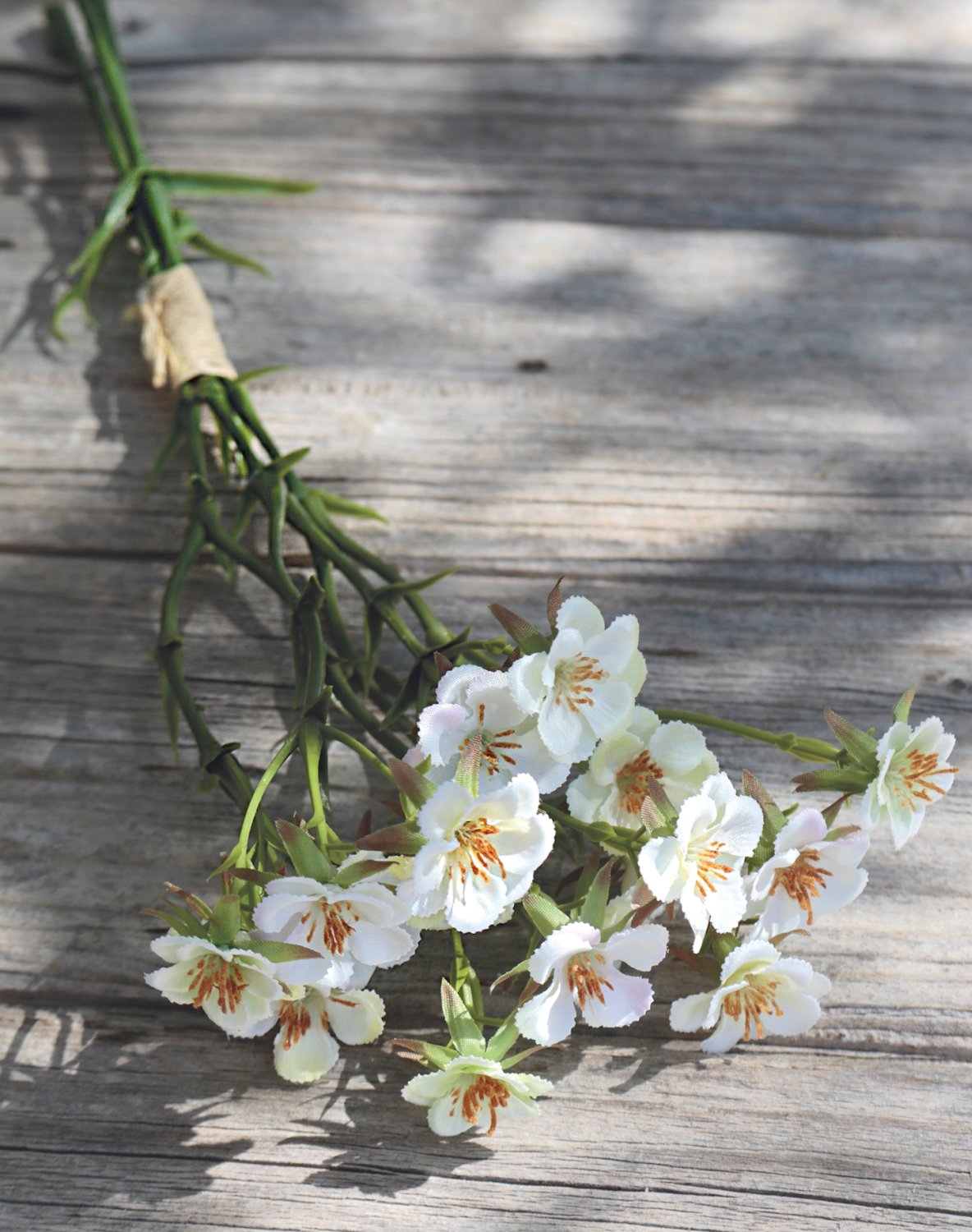 Fake wax plant bunch, 32 cm, beige-white