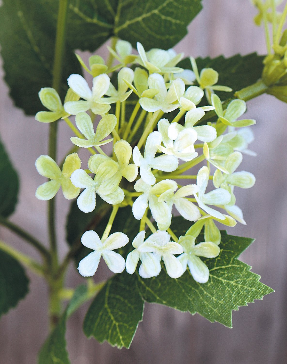 Artificial flower stem, 40 cm, beige-white