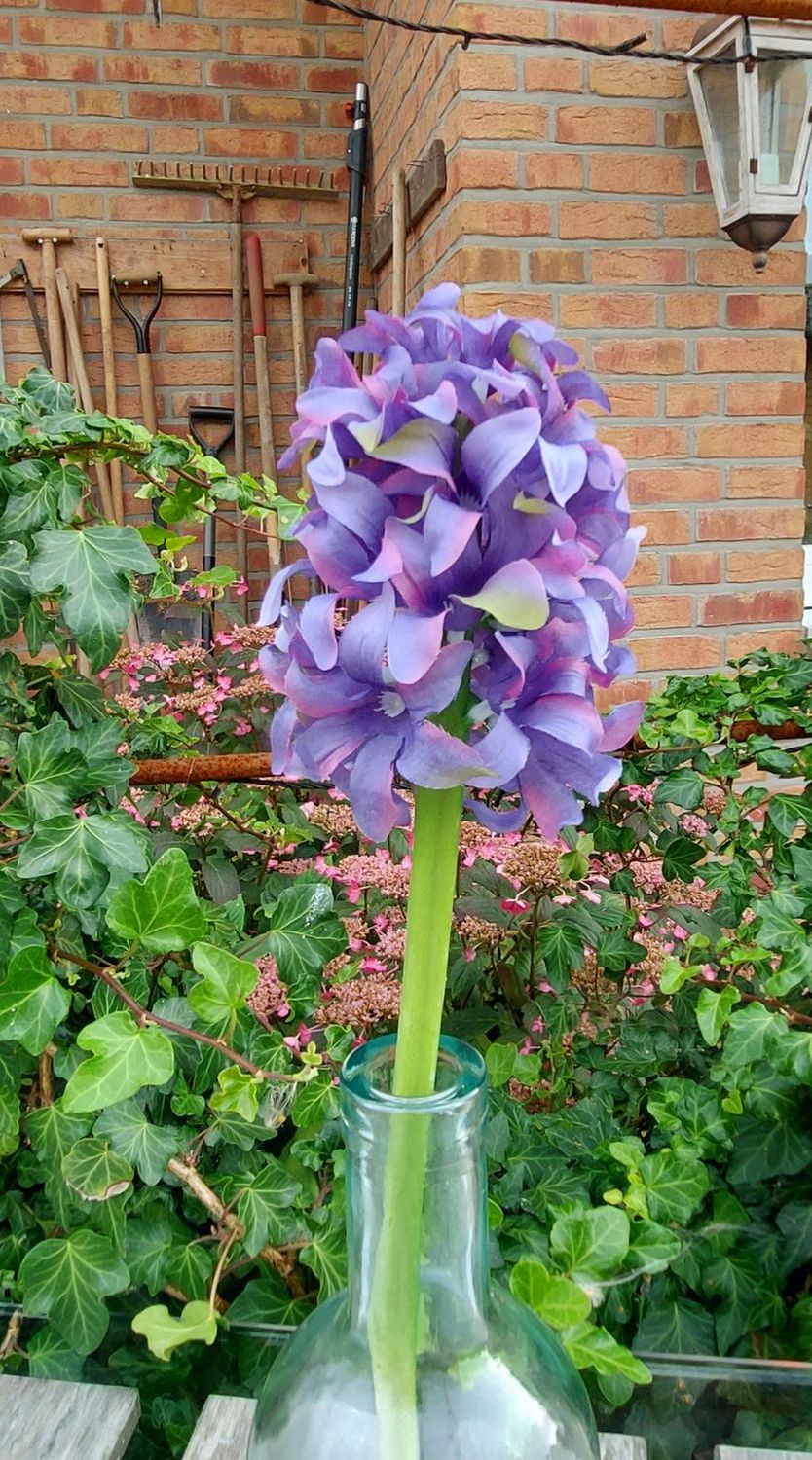 Künstliche Hyazinthe, 32 cm, violett-grün