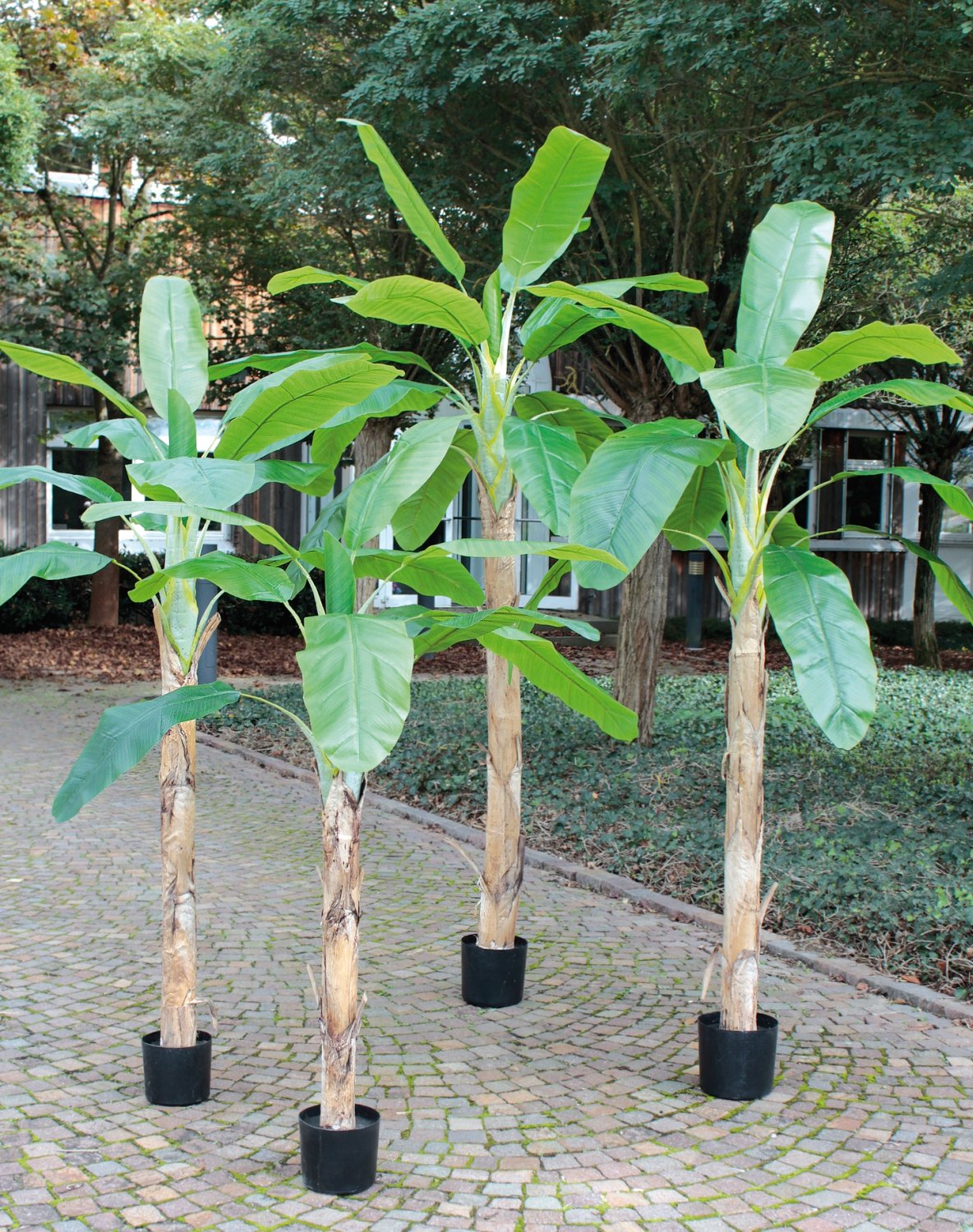 Künstlicher Bananenbaum, getopft, 300 cm, grün