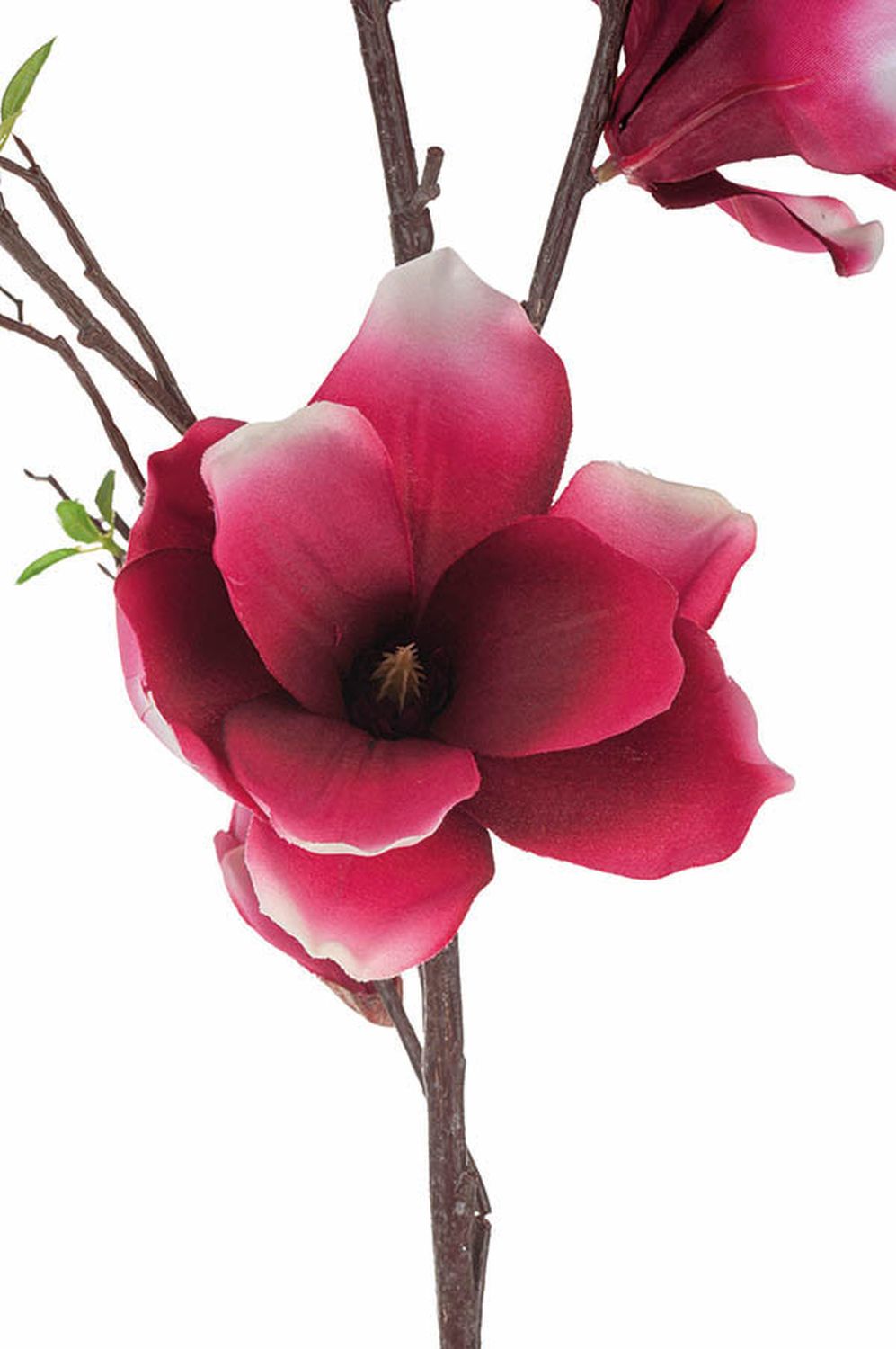 Artificial magnolia blossom branch, 115 cm, trendy purple