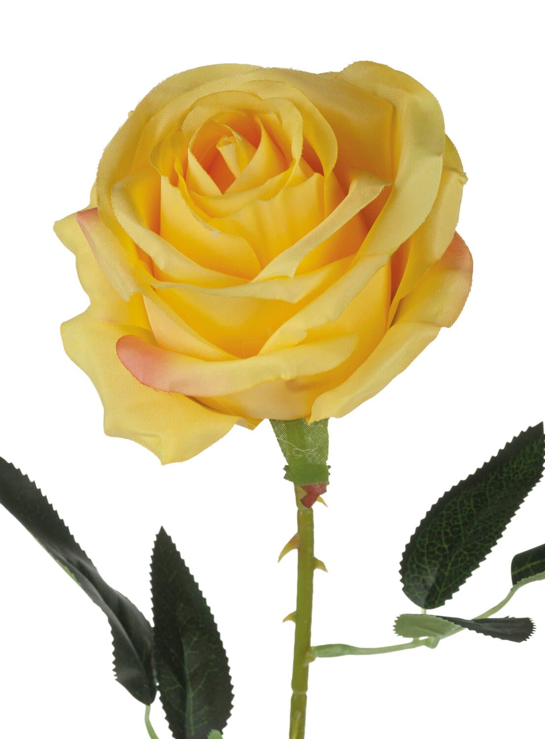 Künstliche Rose, 65 cm, Ø 9 cm, gelb