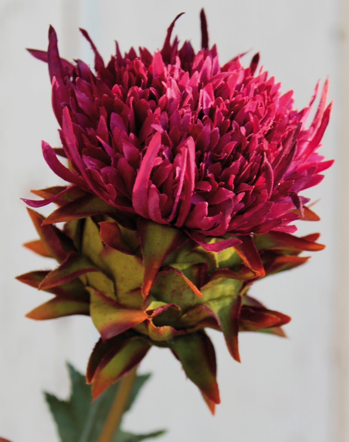 Cardo artificiale, 1 fiore, 1 boccioli, 54 cm, trendy purple