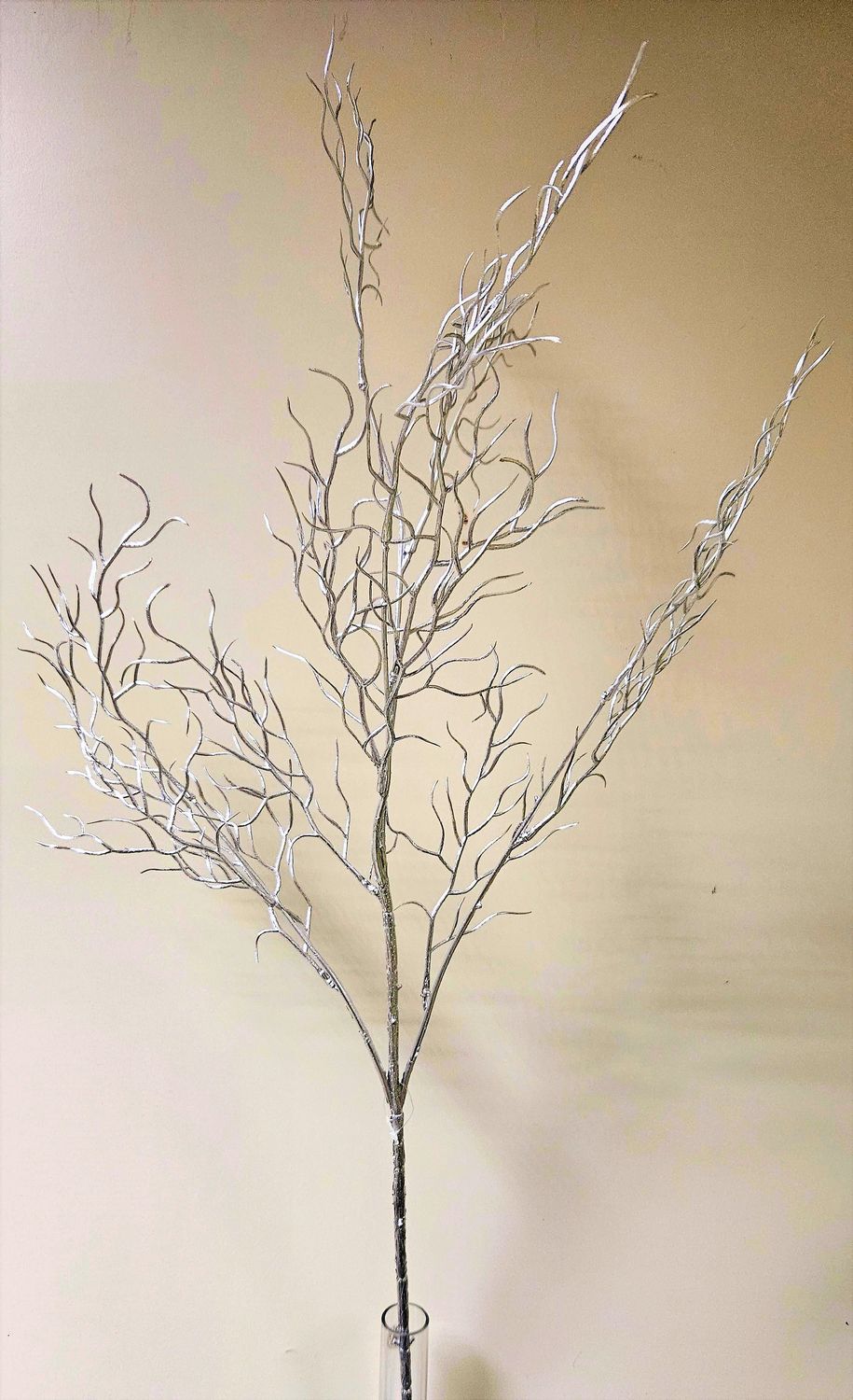 Artificial birch branch, 94 cm, silver