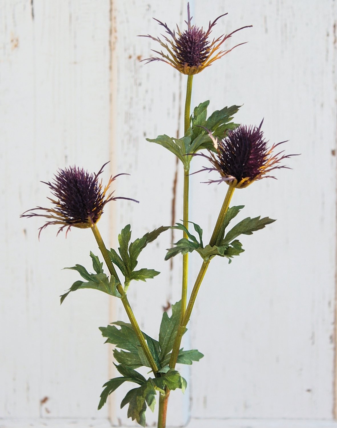 Cardo artificiale, 3 fiori, 83 cm, viola chiaro