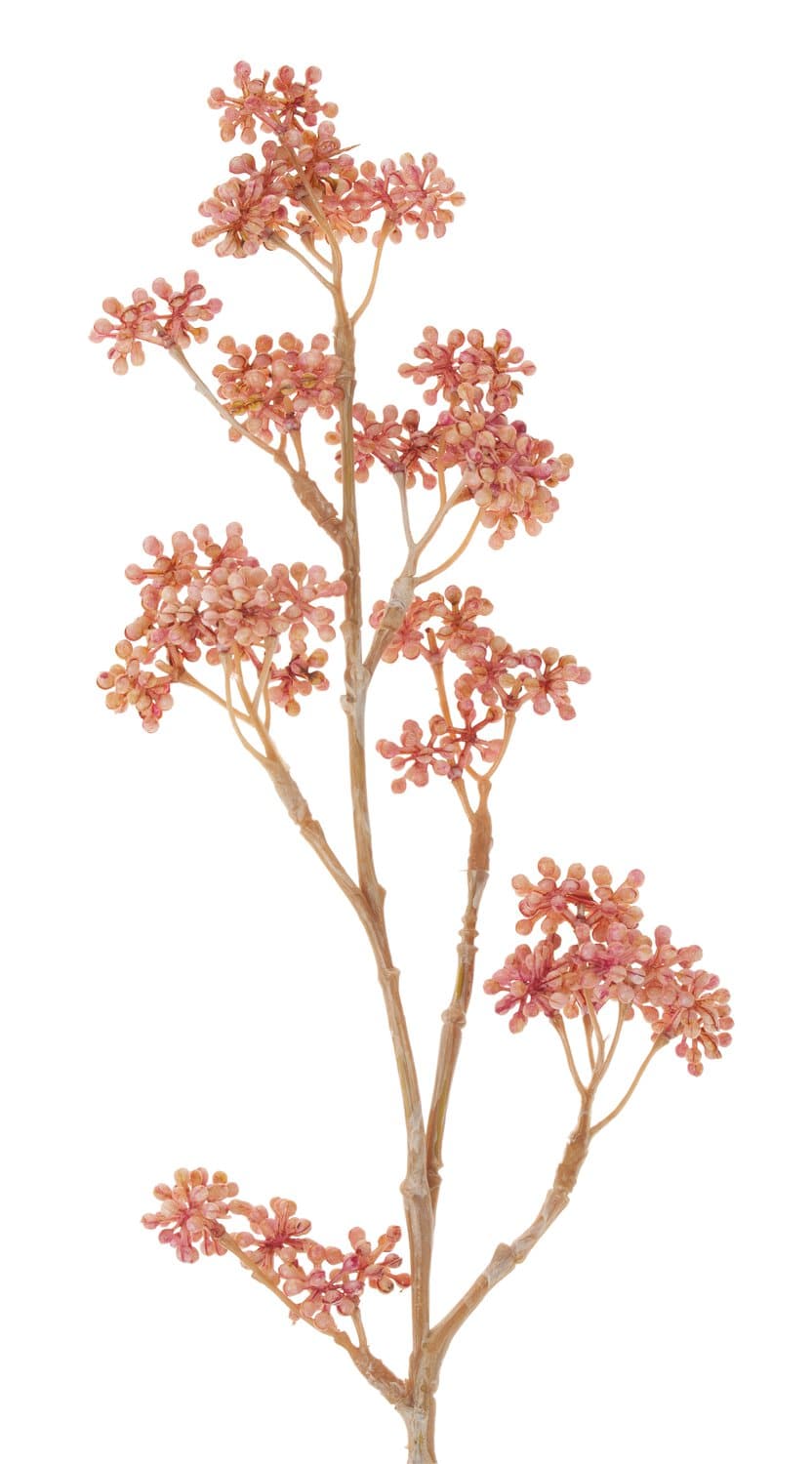 Artificial Callicarpa branch, 43 cm, pink