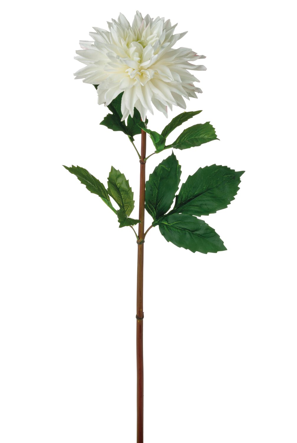 Fiore artificiale di dalia, 74 cm, bianco crema